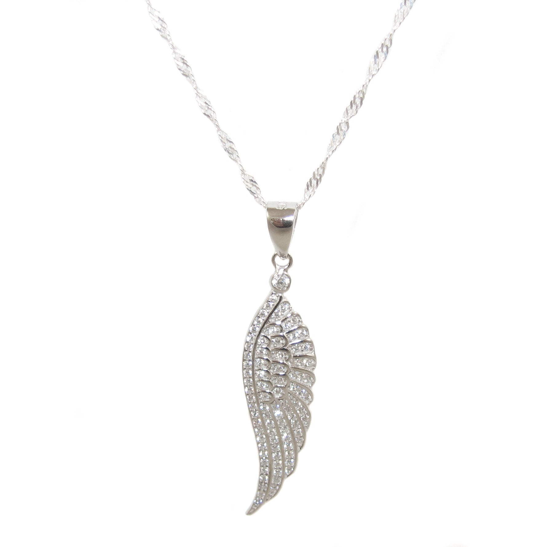 Engelsflügel Strass Ketten Set 50 cm, für Mut und Hoffnung - samaki originals
