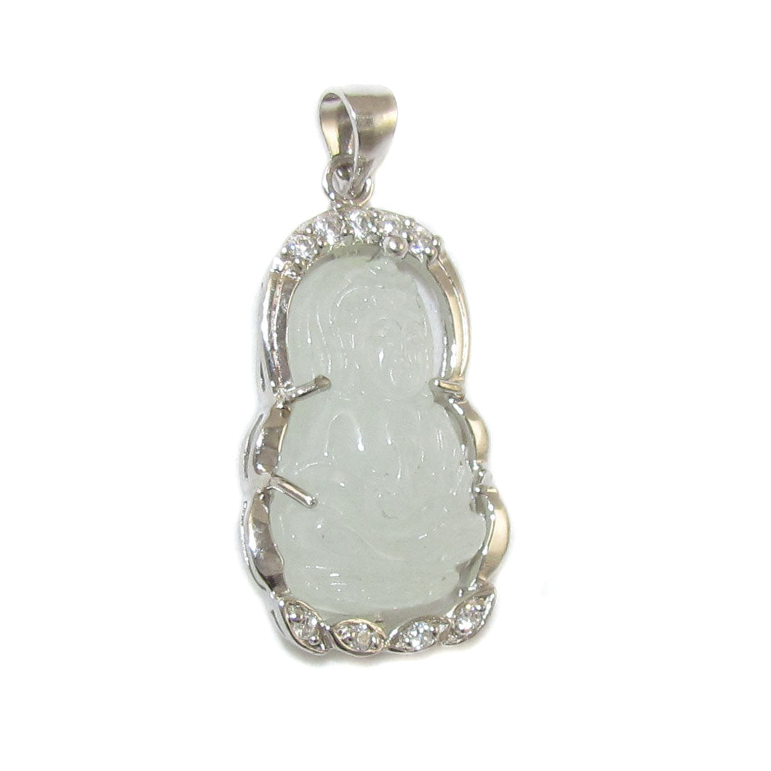 Kuan Yin, Buddha Jade Edelstein Heilstein Anhänger - innerer Frieden