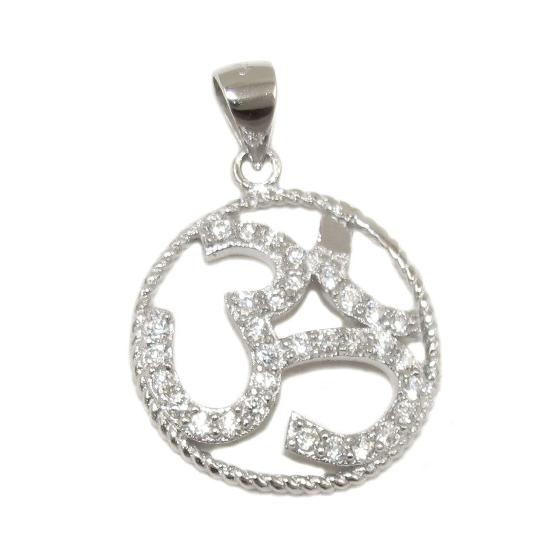 🕉️ OM Symbol Anhänger – Swarovski Kristalle & Kronenchakra-Energie