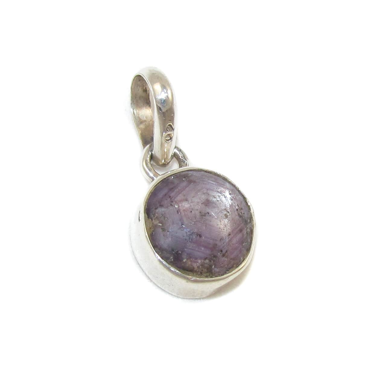 Sternrubin Cabochon rund Edelstein Heilstein Anhänger, rot - Leidenschaft