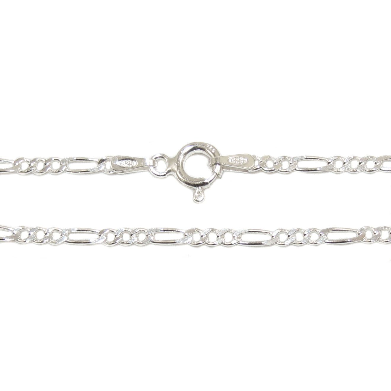 Sterlingsilber Kette Länge 80 cm, 2 mm, flach gearbeitet