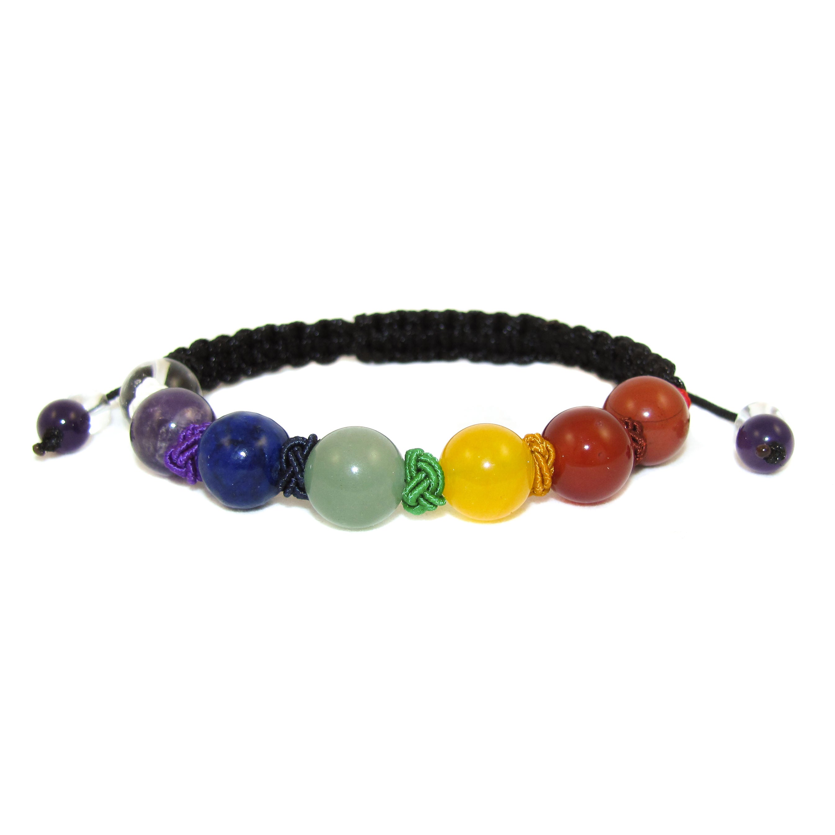 Chakra Armband mit 7 Edelsteinen für Harmonie, 10 mm Steinperlen - samaki originals