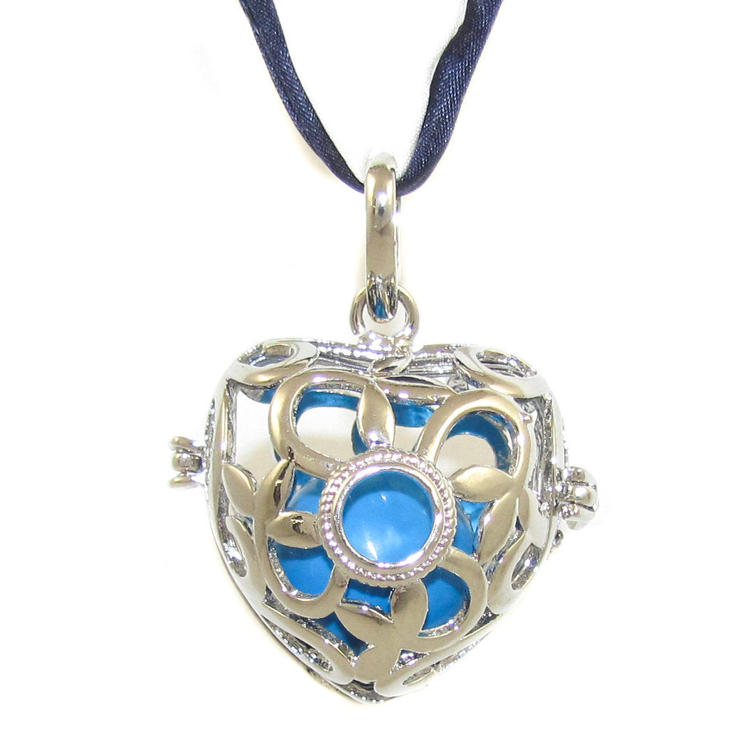 Engelsrufer Fashion Edelstahl XL Seiden Kette blau 80 cm - Klarheit