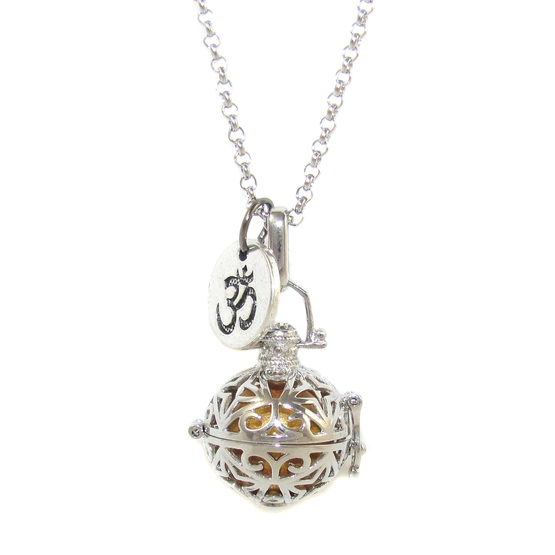 Engelsrufer OM Symbol Fashion Karma Kette 70 cm, gold silber, geweiht - Vertrauen und Intuition