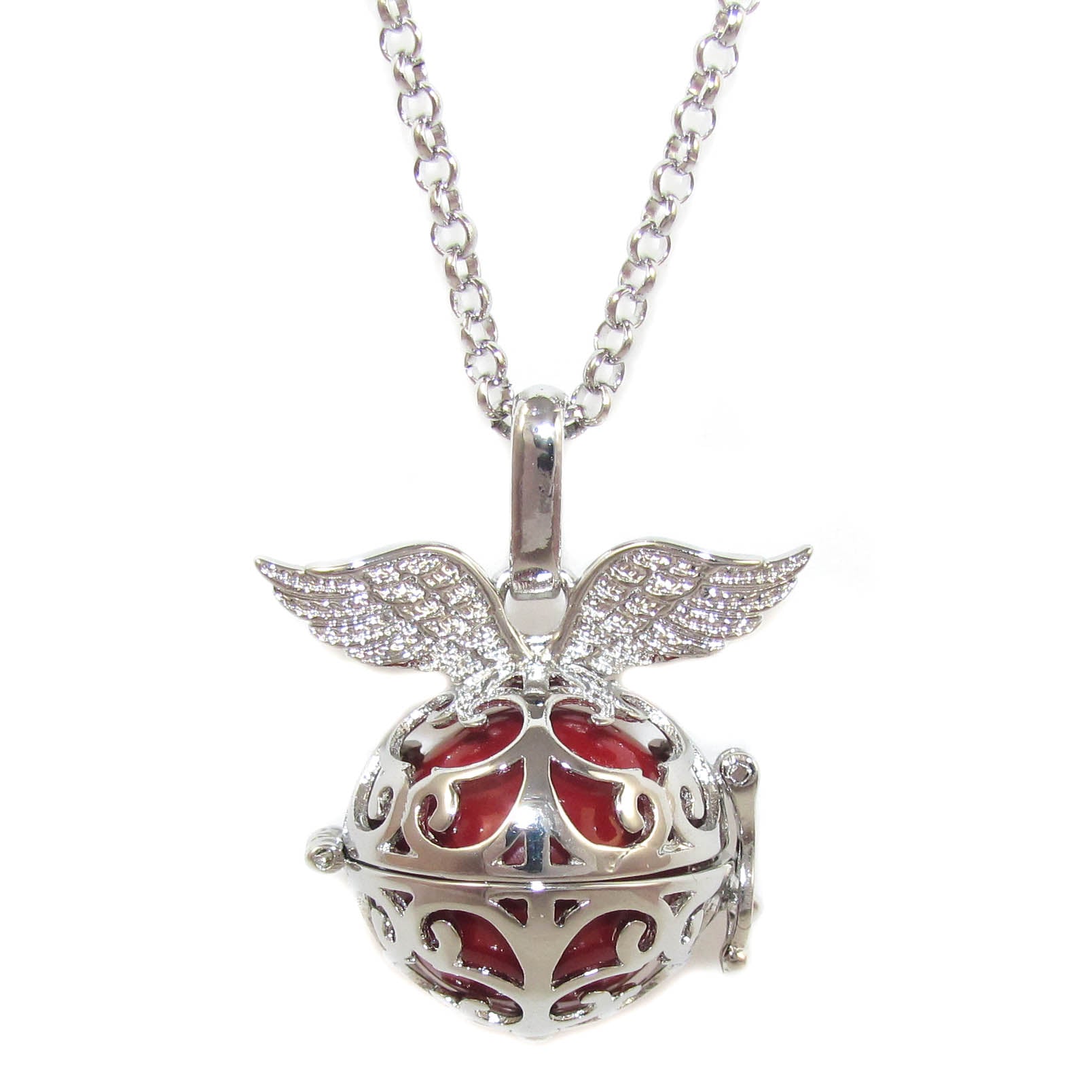 Engelsrufer Flügel Fashion Edelstahl Kette Rot 70 cm - Optimismus - samaki originals