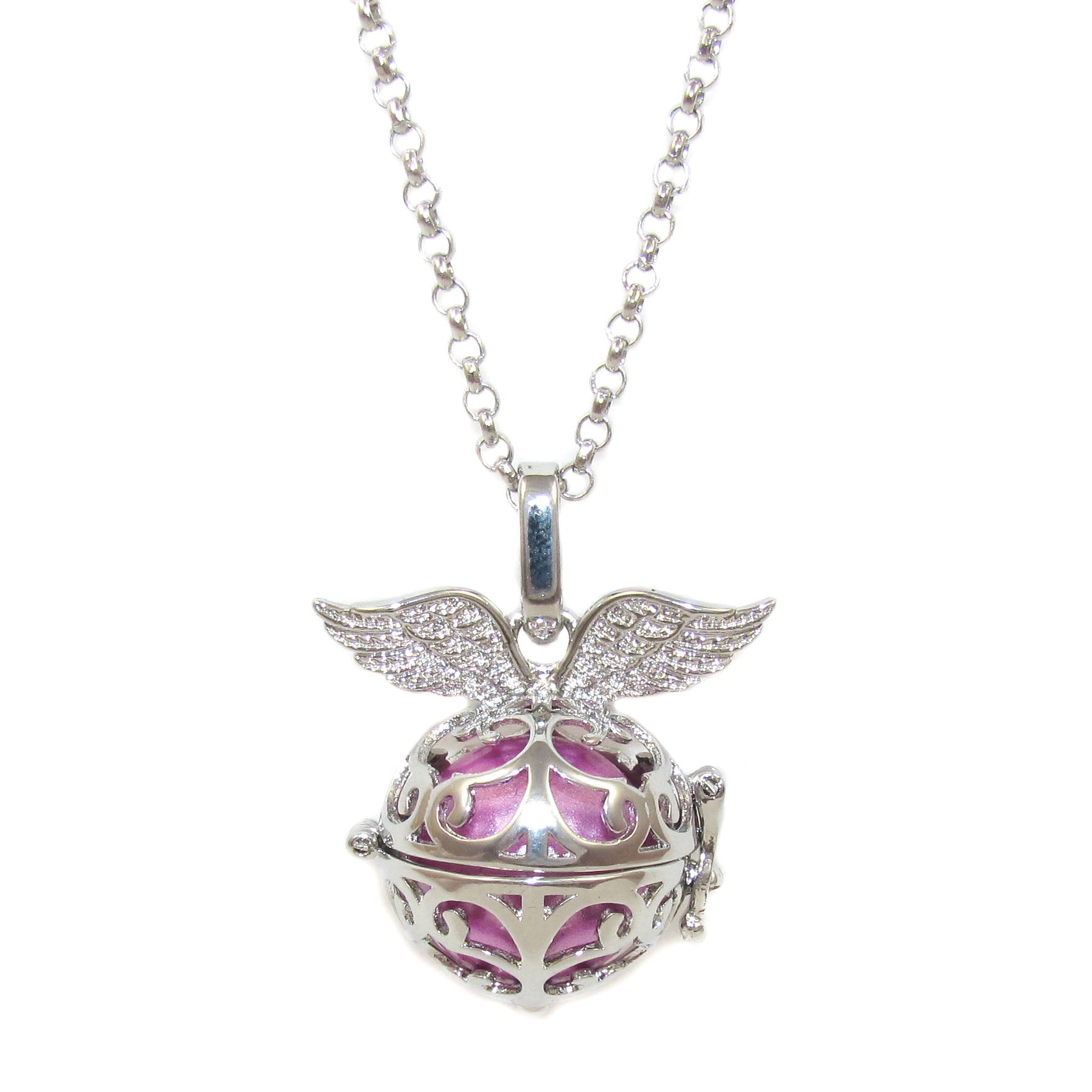 Engelsrufer Flügel Fashion Edelstahl Kette Pink 70 cm - Liebe
