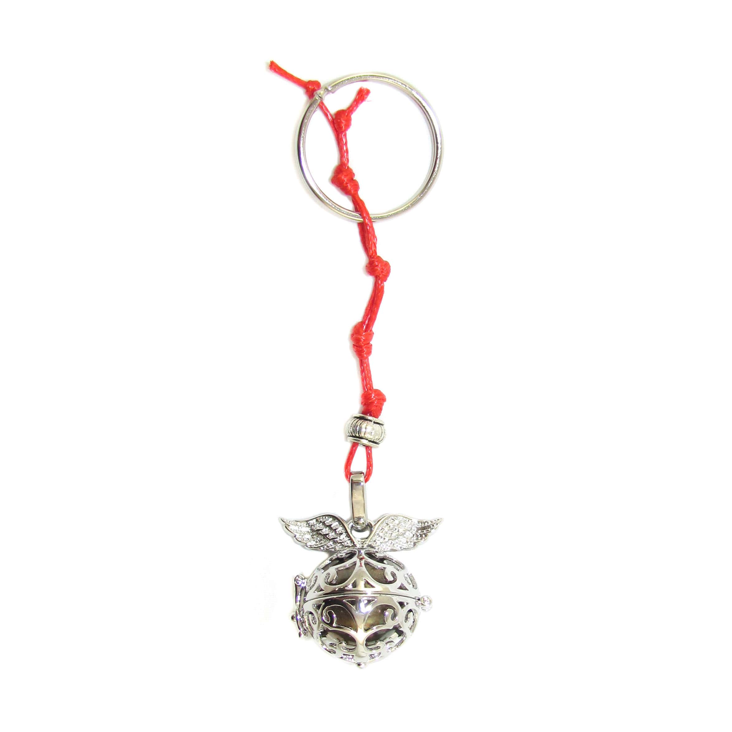 Angel Caller Wing Sound Sphere Keychain – Red for Strength & Fulfillment