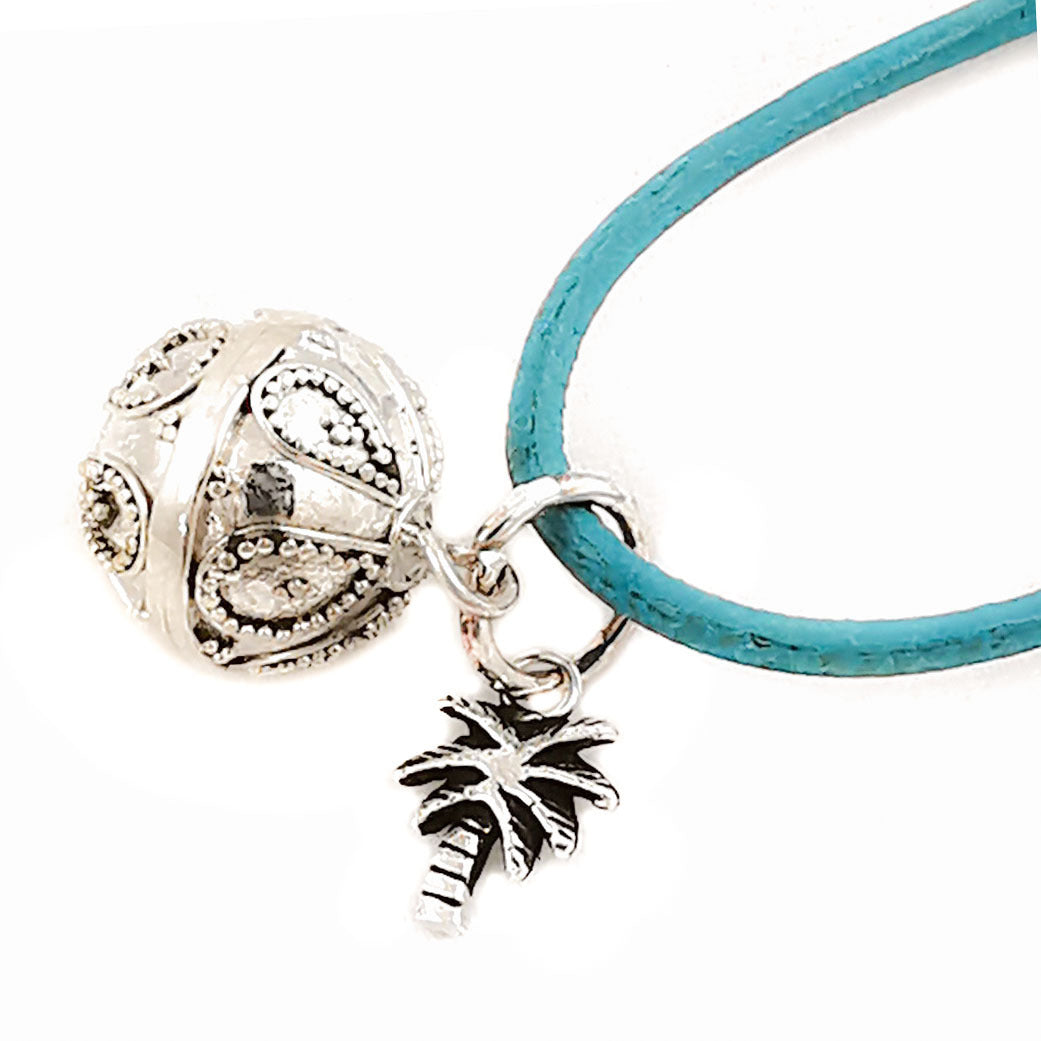 Engelsrufer Kette Mallorca mit kleiner Palme, Sterlingsilber - samaki originals