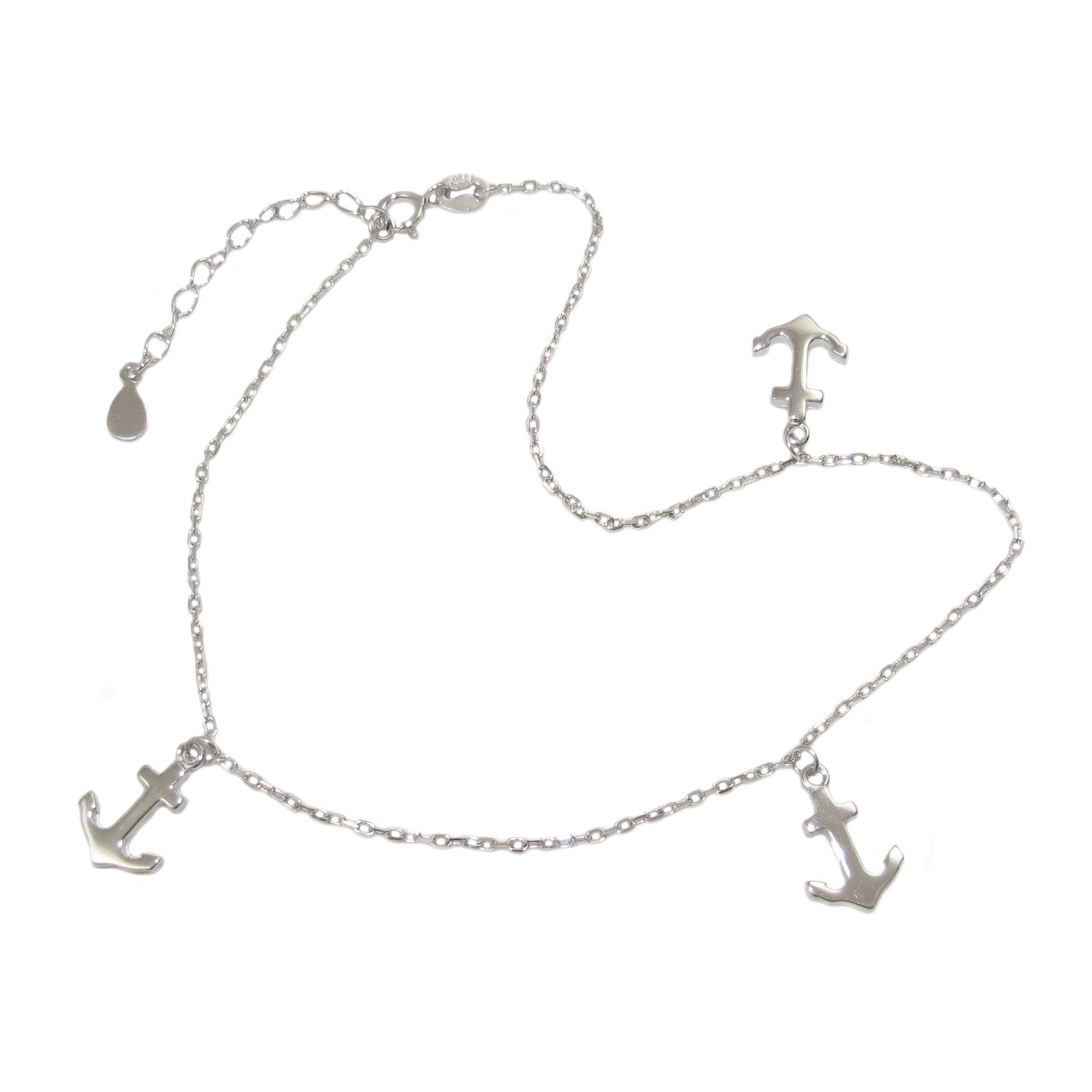 Anker Fußkettchen für kräftige Fussgelenke, bis 29 cm Sterlingsilber