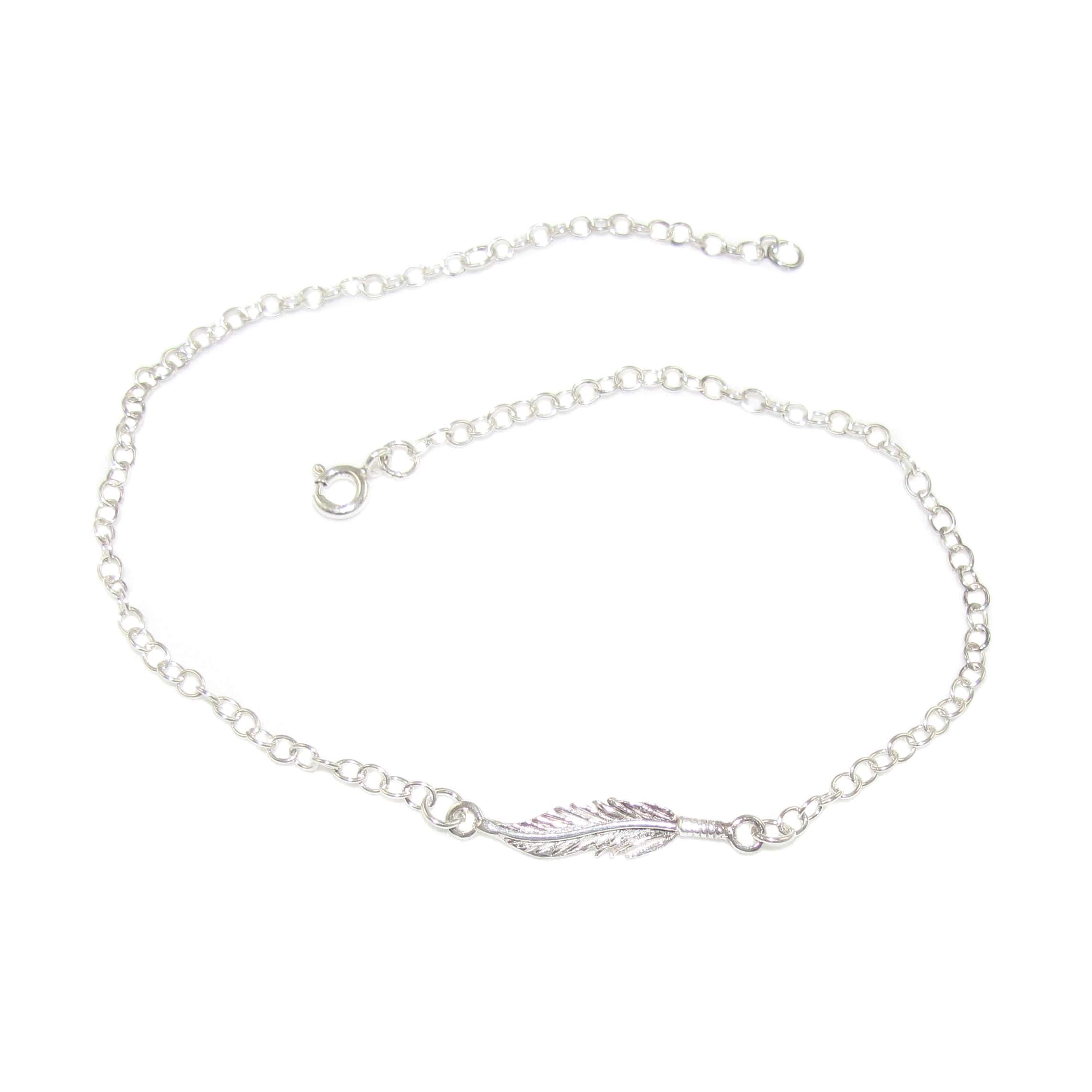 Engelsflügel Fusskettchen Sterlingsilber - Lebensmut