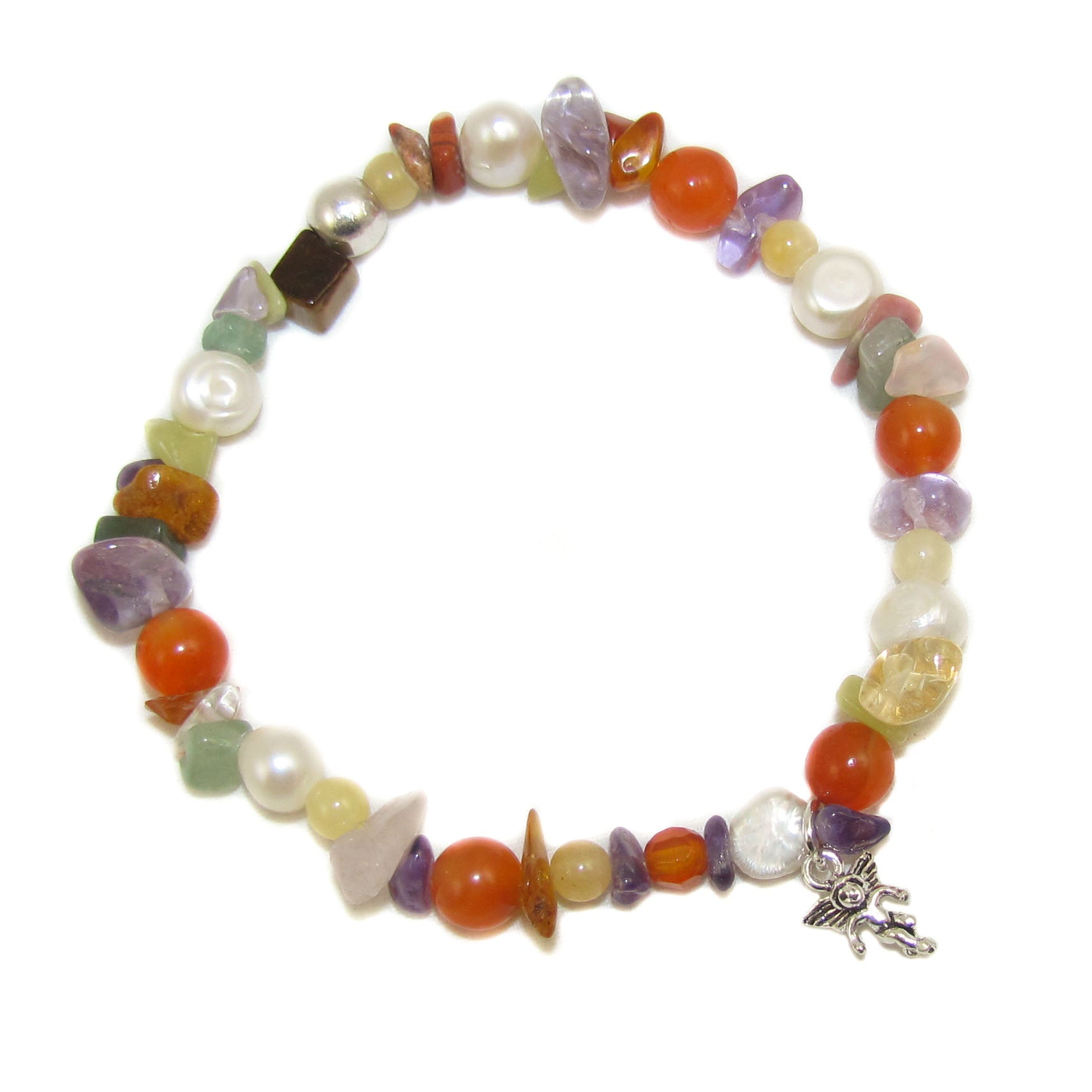 Edelstein Engel Armband, Glückskind Talisman