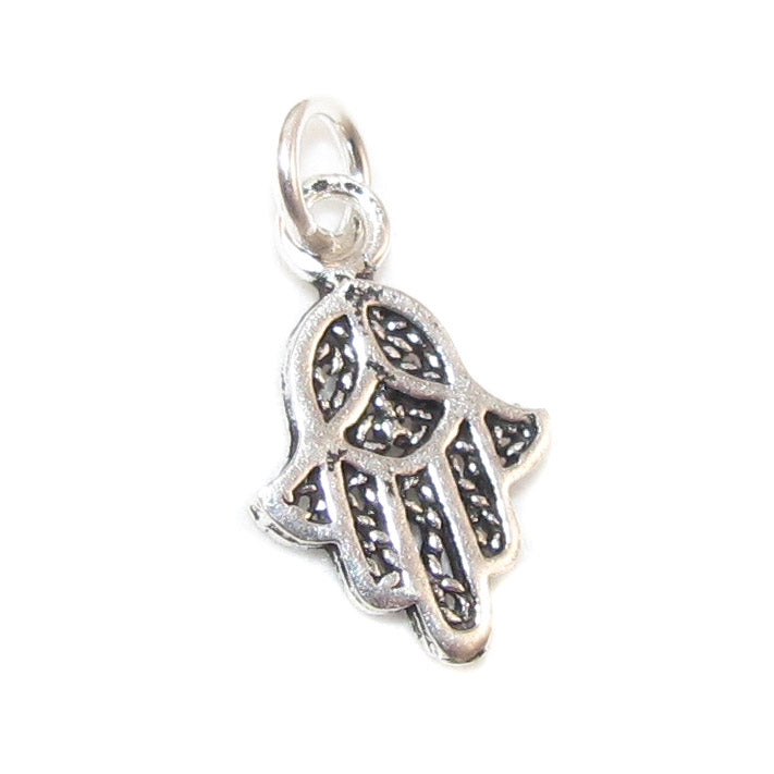 Hand of Fatima Pendant Mini Sterling Silver for Girls Women