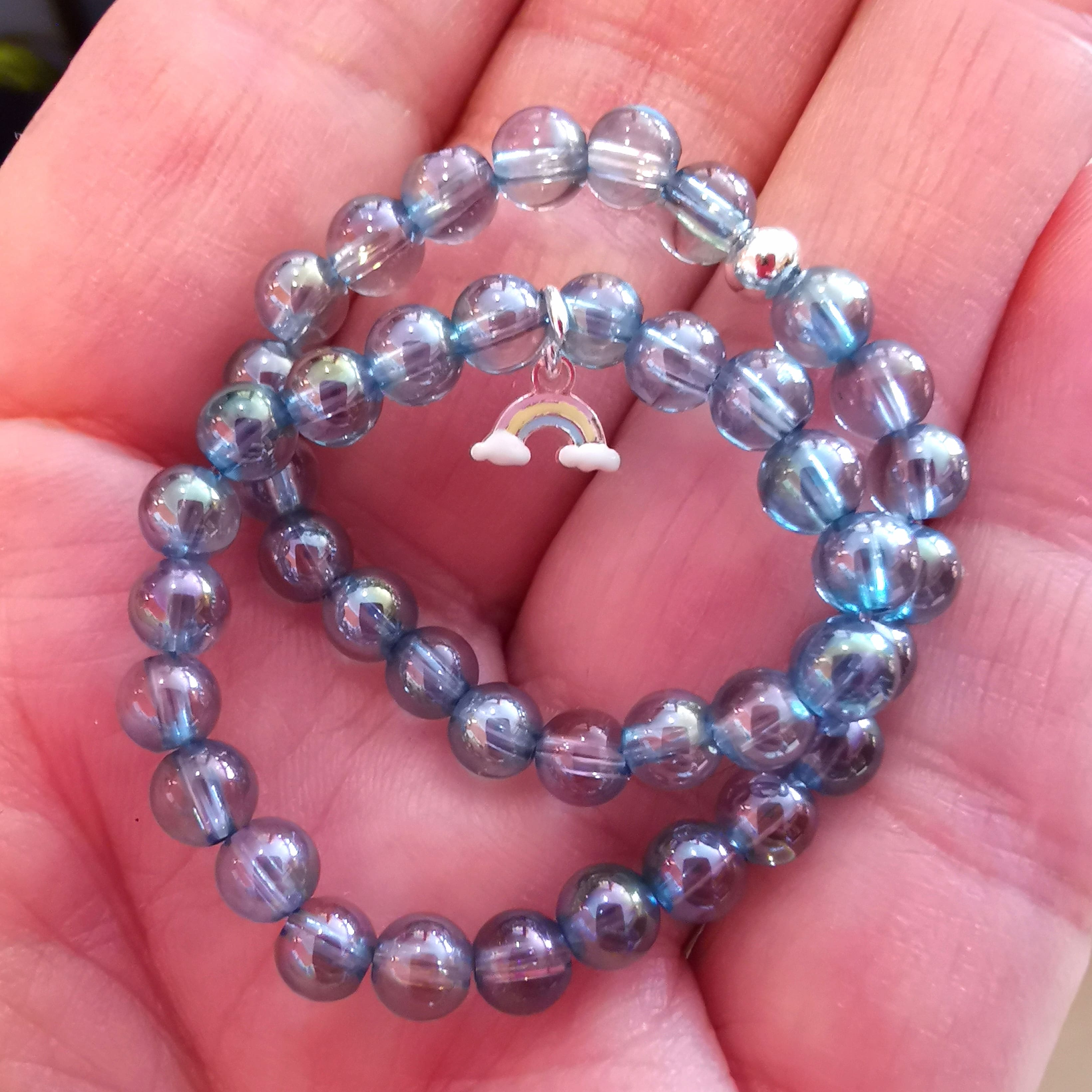 Aqua Aura Edelstein Regenbogen Karma Armband, wundervolle Vielfalt, samaki originals