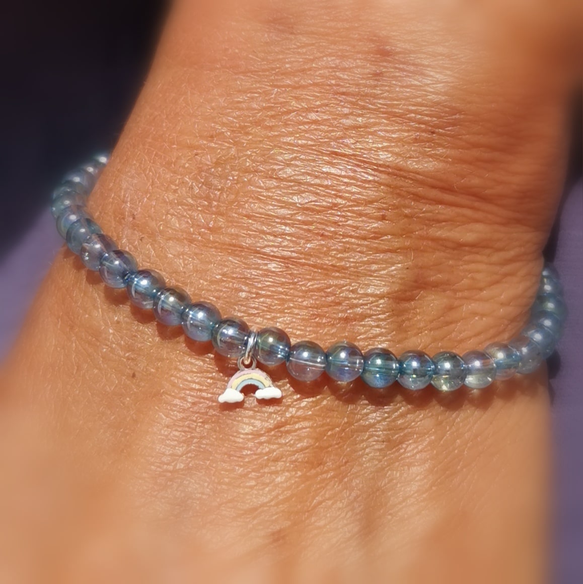 Aqua Aura Edelstein Regenbogen Karma Armband, wundervolle Vielfalt, samaki originals
