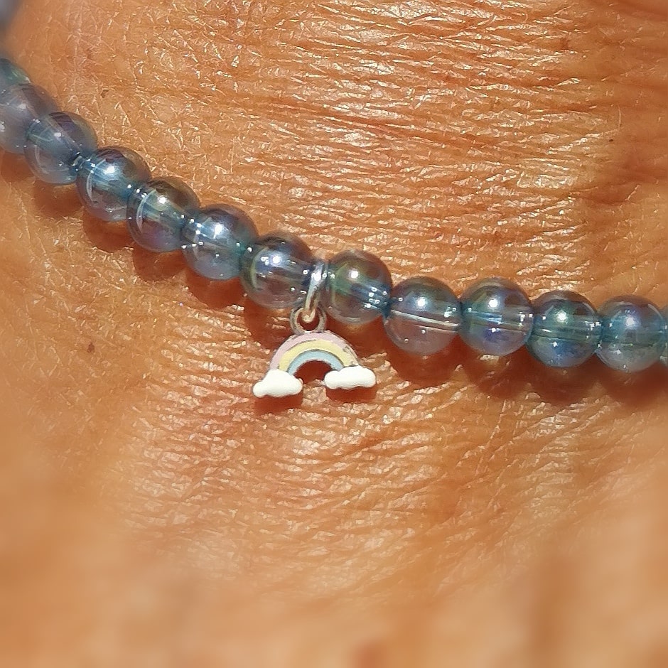 Aqua Aura Edelstein Regenbogen Karma Armband, wundervolle Vielfalt, samaki originals