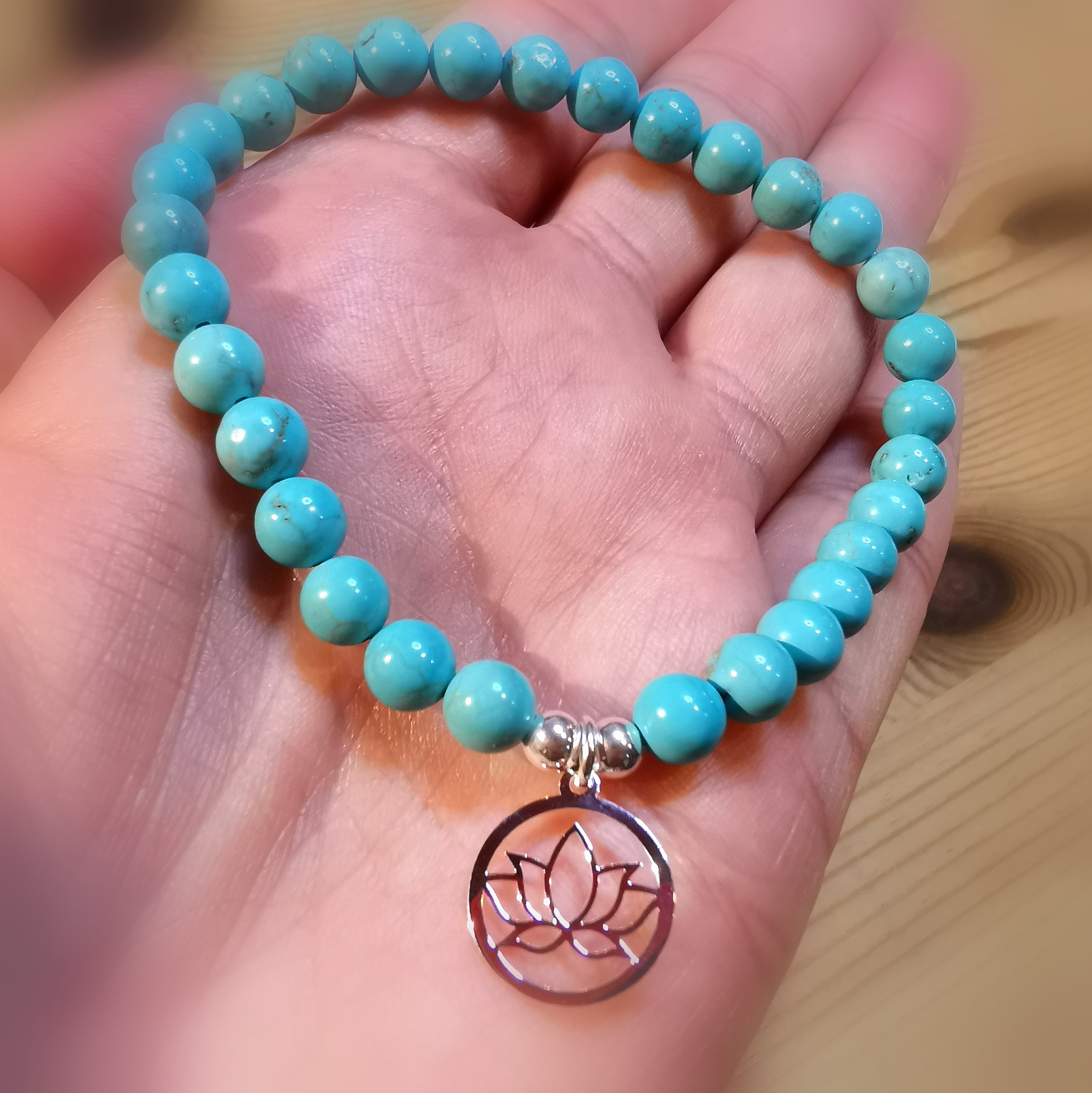 Tibet Türkis Edelstein Heilstein Karma Armband, Lotus Chakra Schmuck, Erkenntnis- Erleuchtung, samaki mallorca Tibet Türkis Edelstein Heilstein Karma Armband, Lotus Chakra Schmuck, Erkenntnis - Erleuchtung