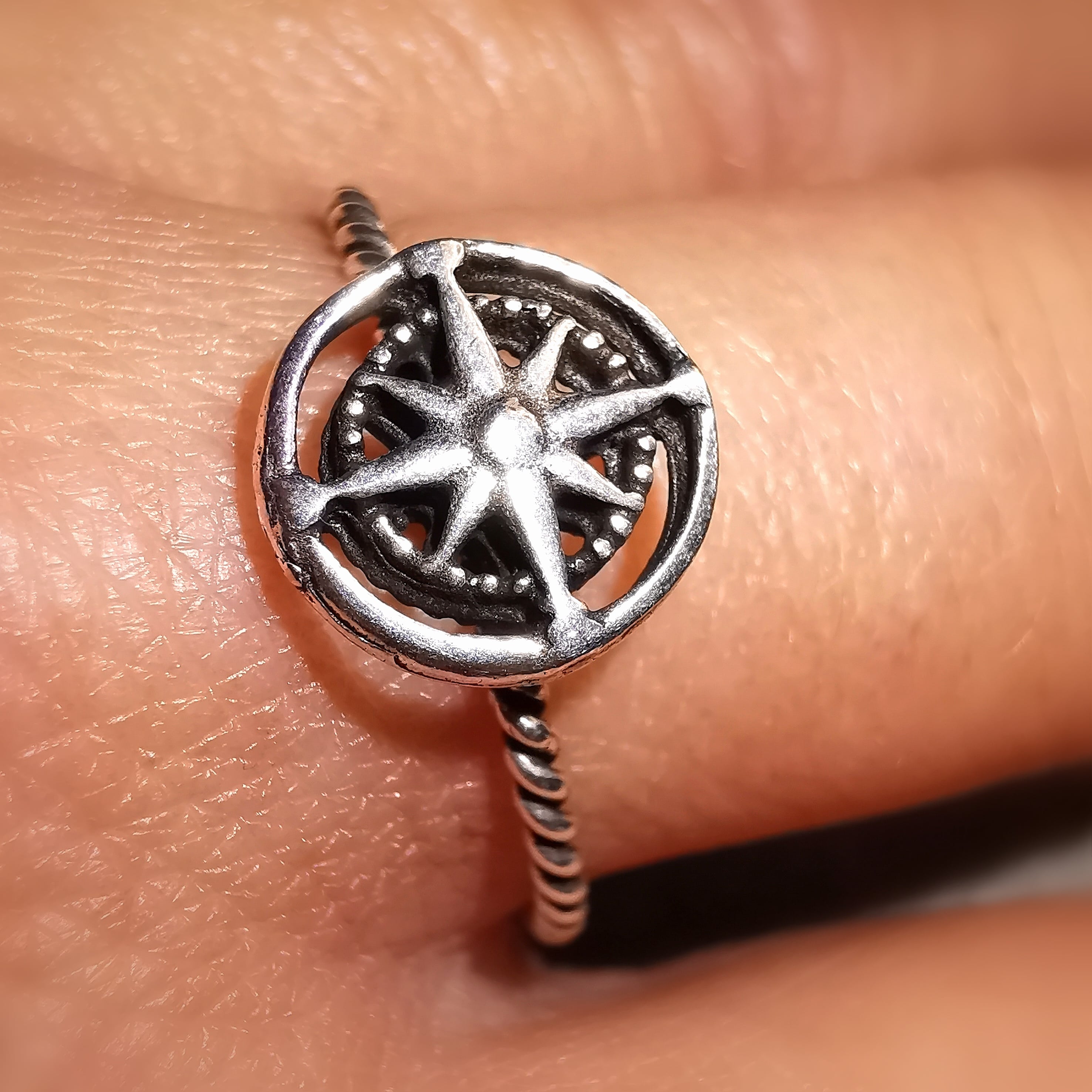 Ring Polarstern, Sterlingsilber, Symbol Design Schmuck, frei sein, samaki