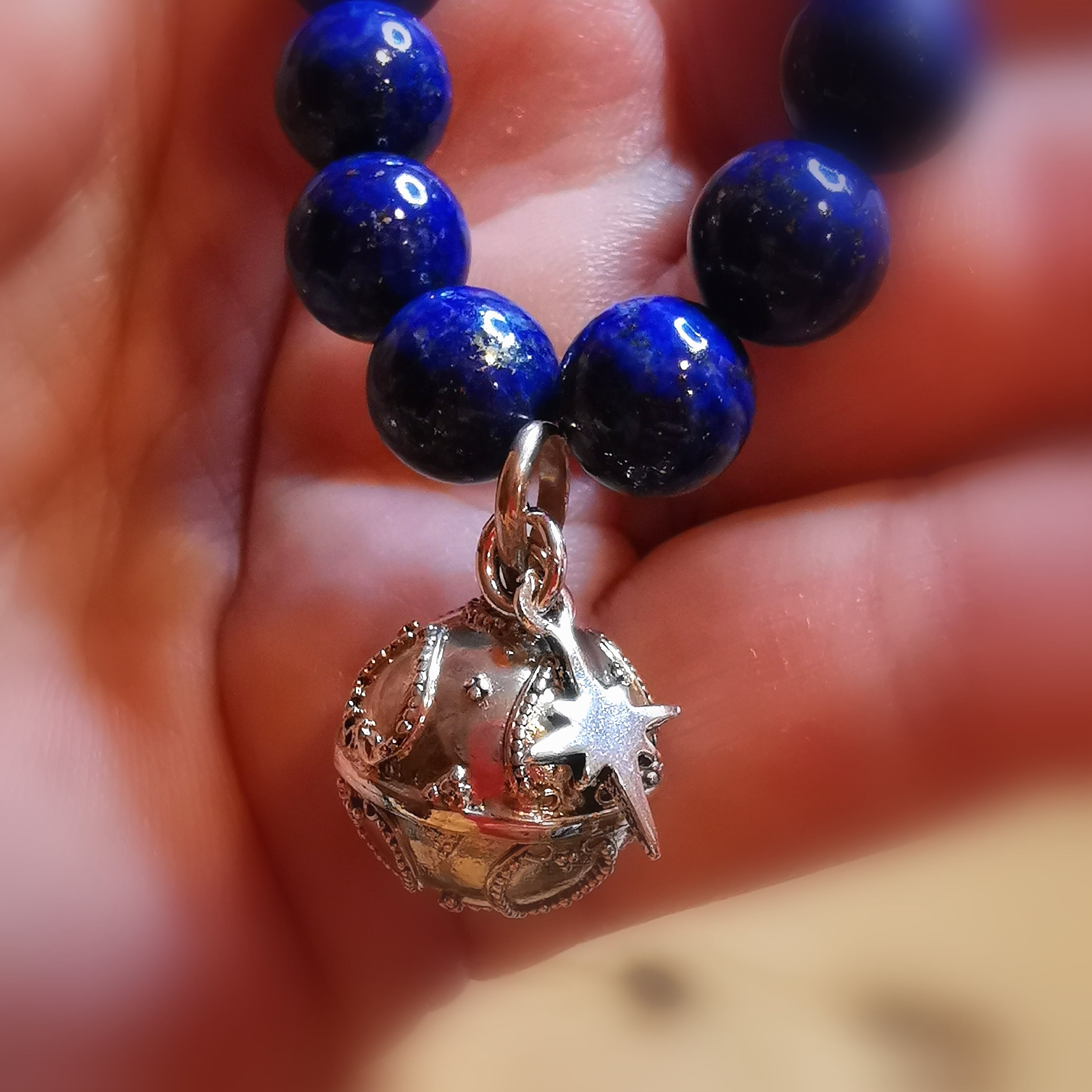 Engelsrufer Polarstern Lapislazuli Edelstein Karma Armband, aura wellness, geliebt und behütet, samaki
