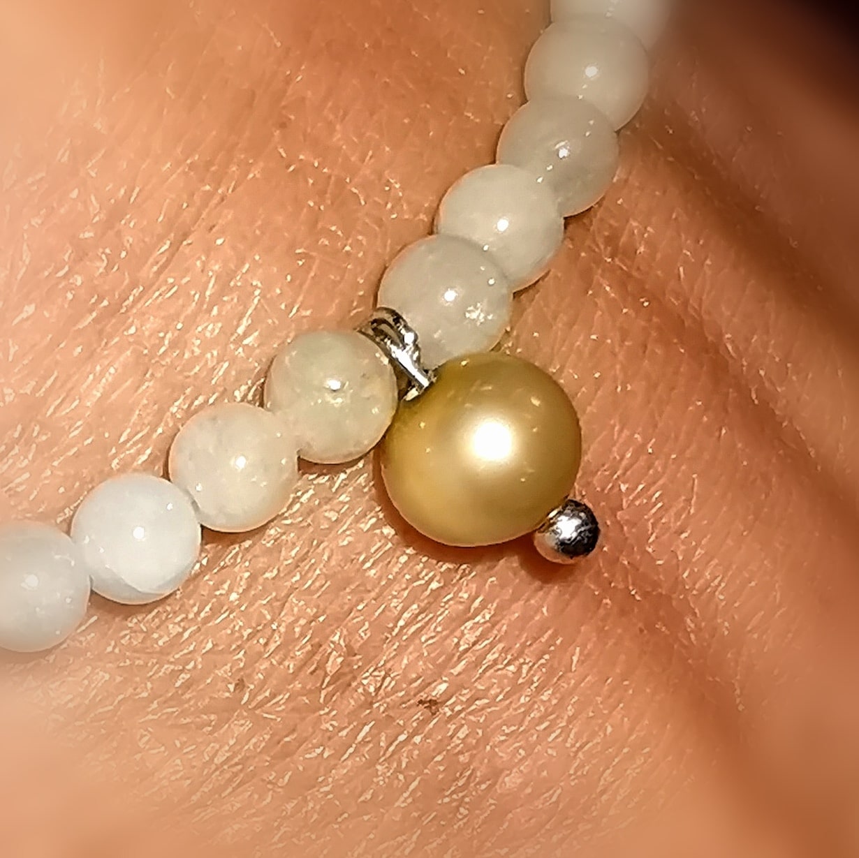 Heliodor Perlen Glücksarmbändchen, Beryll Edelstein Karma Armband Schmuck, sich selbst treu sein, samaki