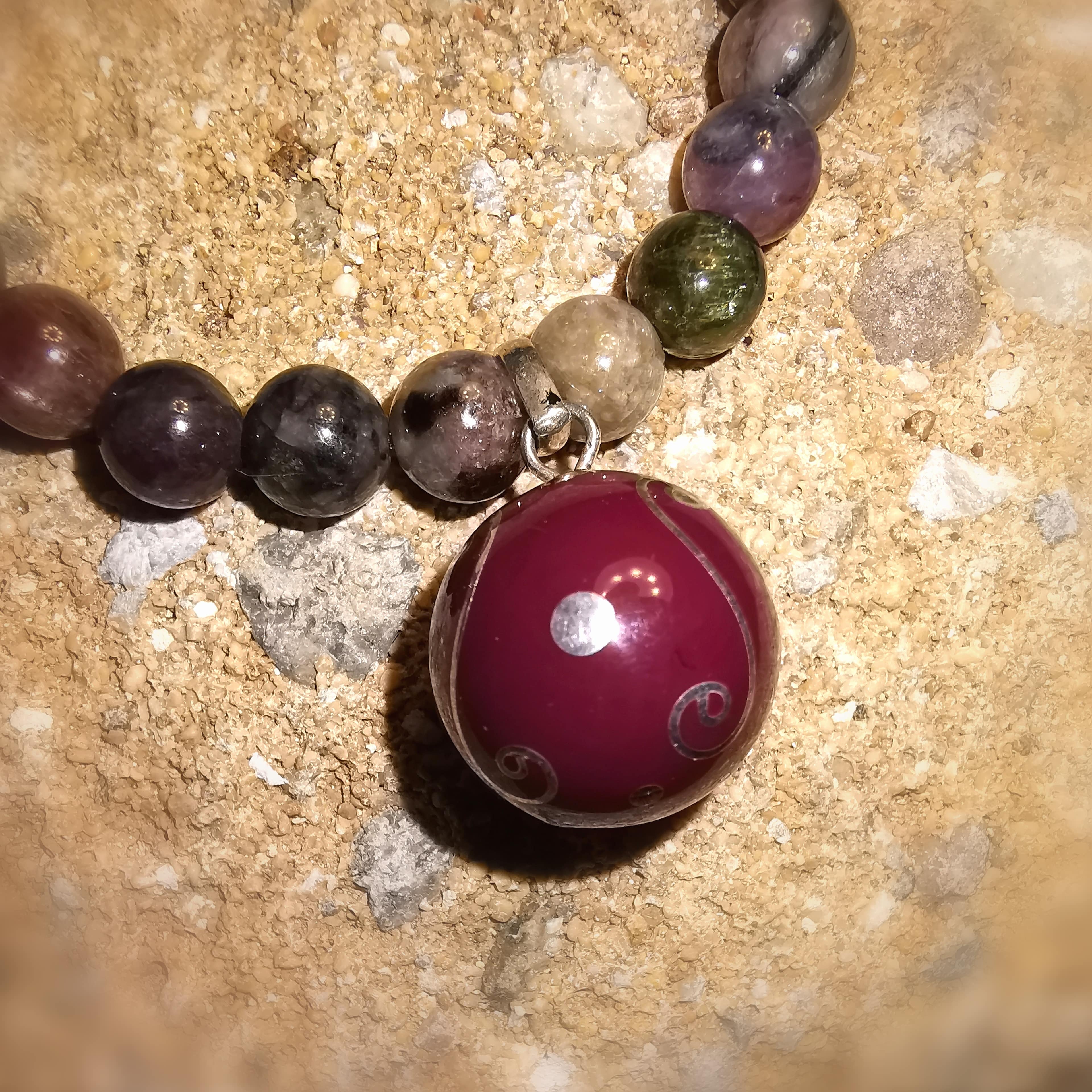 Engelsrufer Turmalin Edelstein Heilstein Karma Armband, multicolor, Aura Chakra wellness, kraftvoll aktiv, samaki