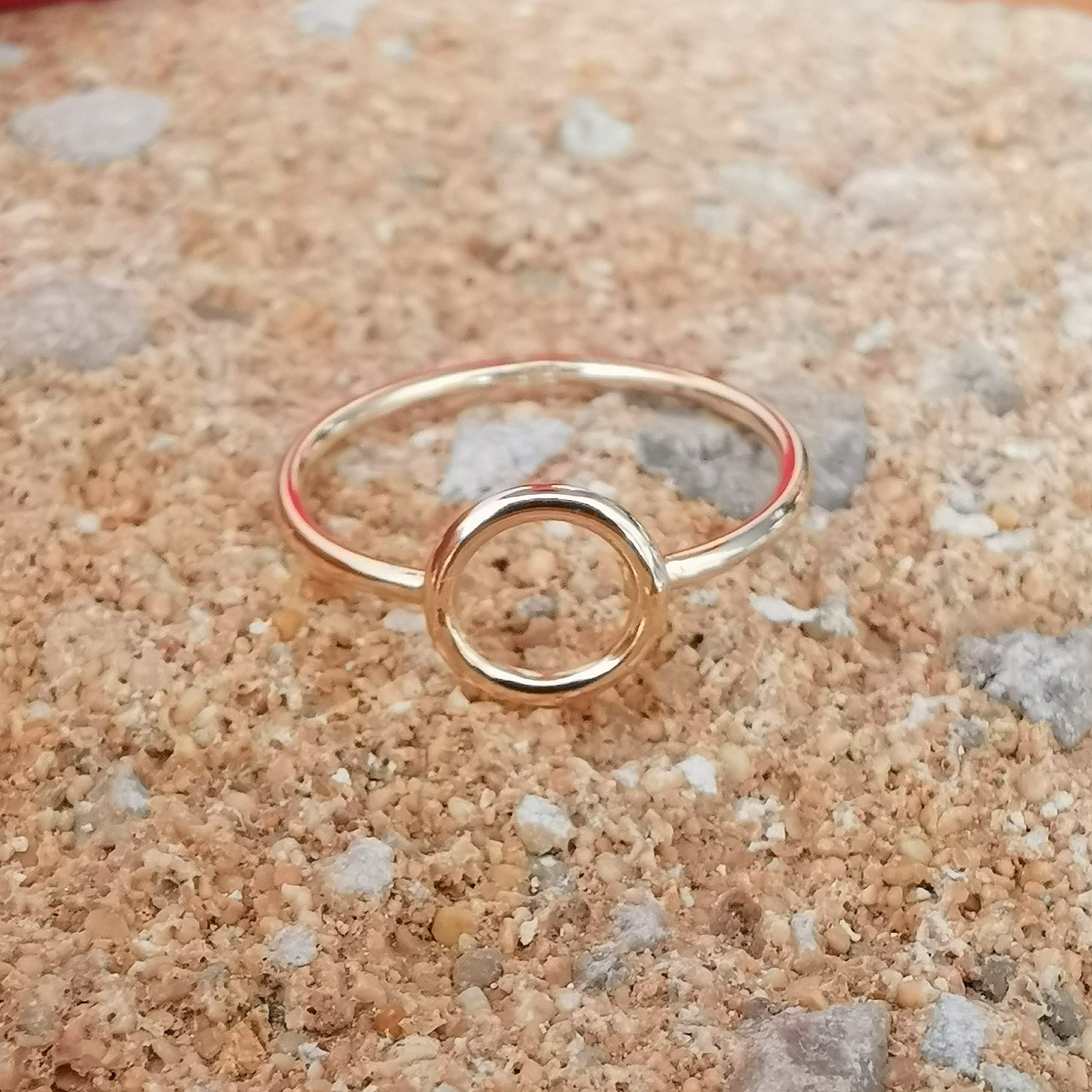 Lebenskreis Talisman Ring Sammelring, Sterlingsilber vergoldet - Lebensglück