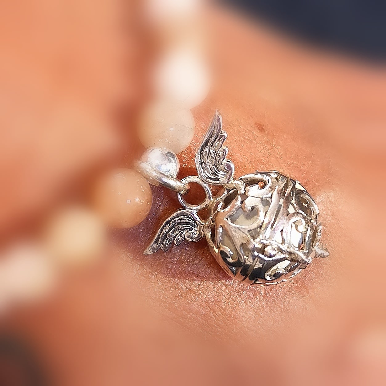 Engelsrufer Morganit Edelstein Heilstein Karma Armband, Chakra wellness, Engel Schmuck, im Schutz, samaki