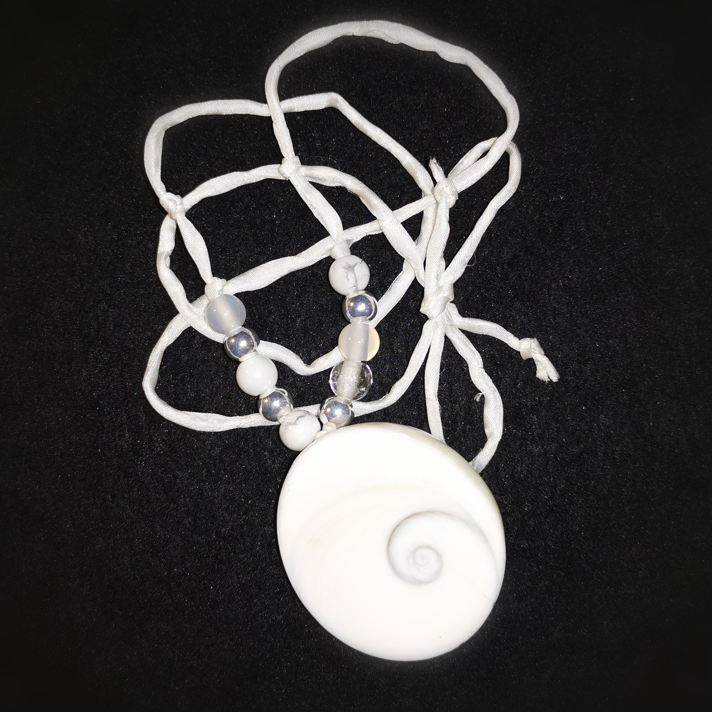 🐚 Shiva Auge Muschel XL Hippie Edelstein Karma Kette – Lust auf Sommer, geweiht ✨