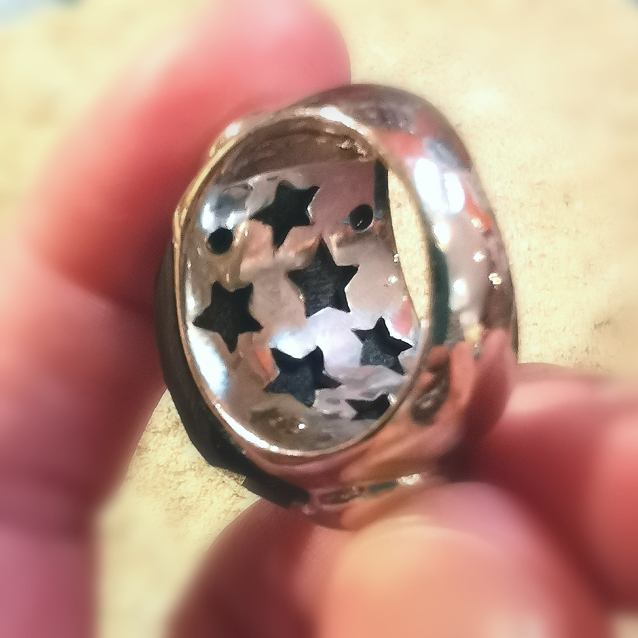 üppiger Onyx Edelstein Heilstein Ring Schwarz facettiert, Größe 55 - Widerstandkraft, Schutz