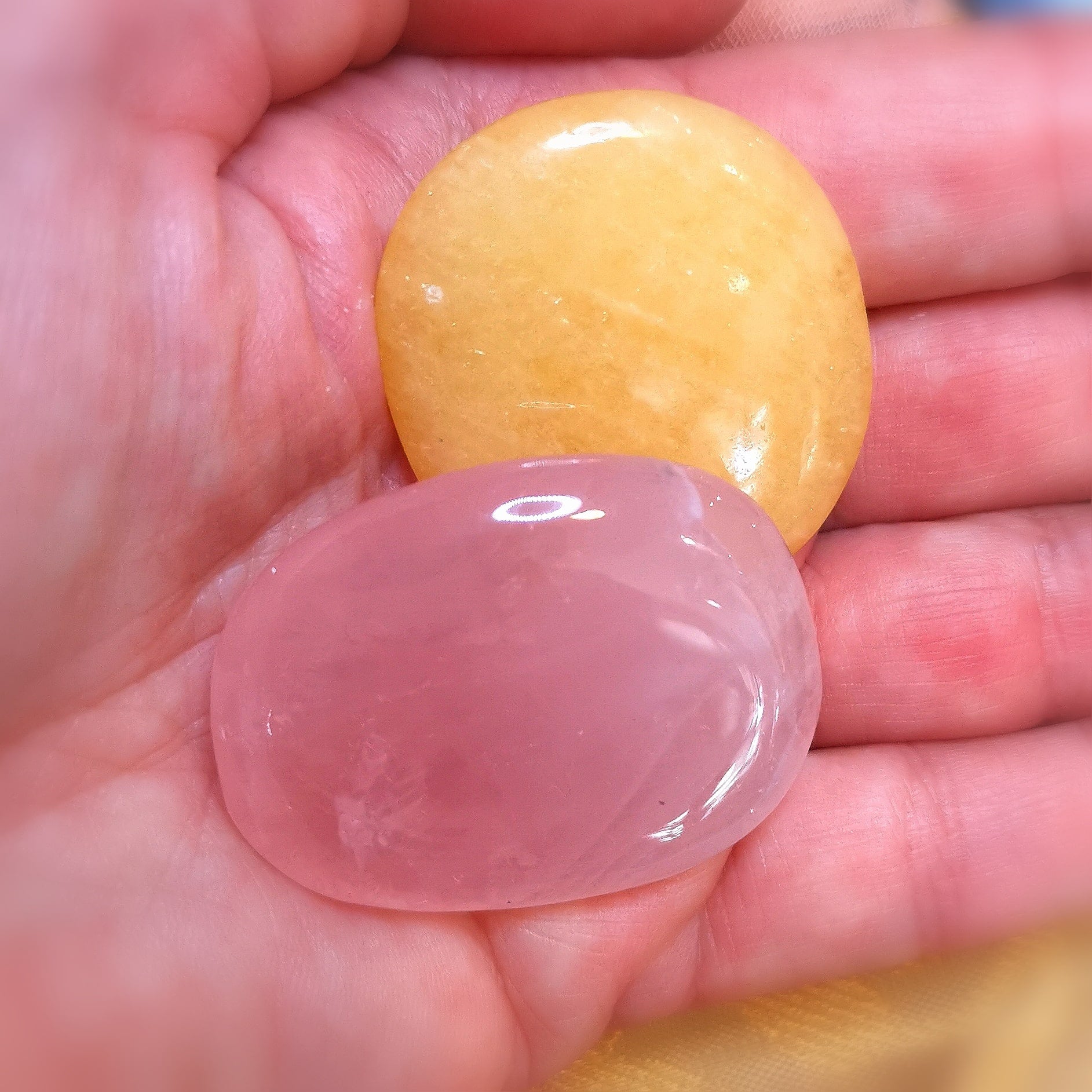 Handschmeichler Edelstein Set Meditation und Entspannung Licht und Liebe - geweiht