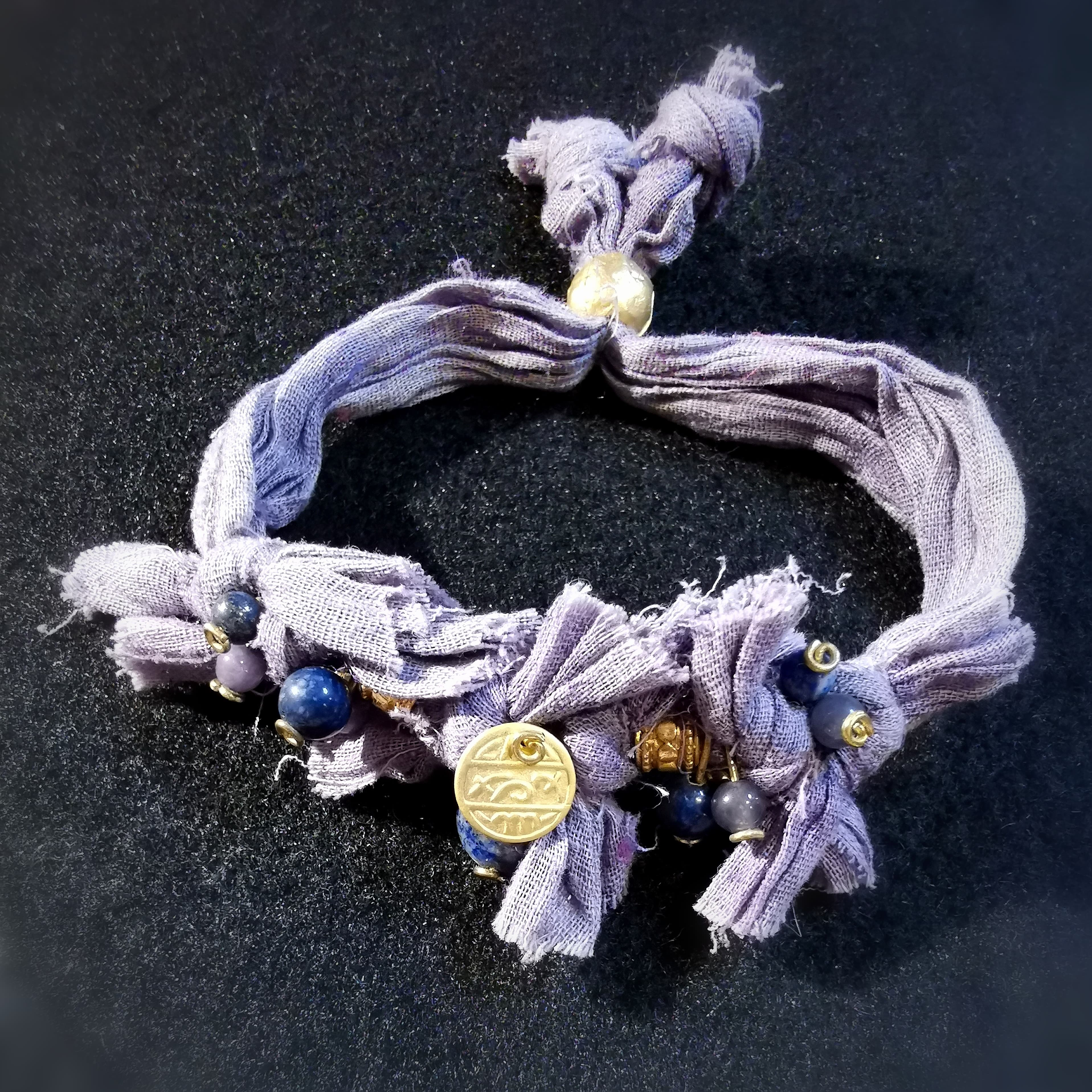 Lapislazuli Edelstein Chakra Karma Edelstein Armband blau - Sommernachtstraum