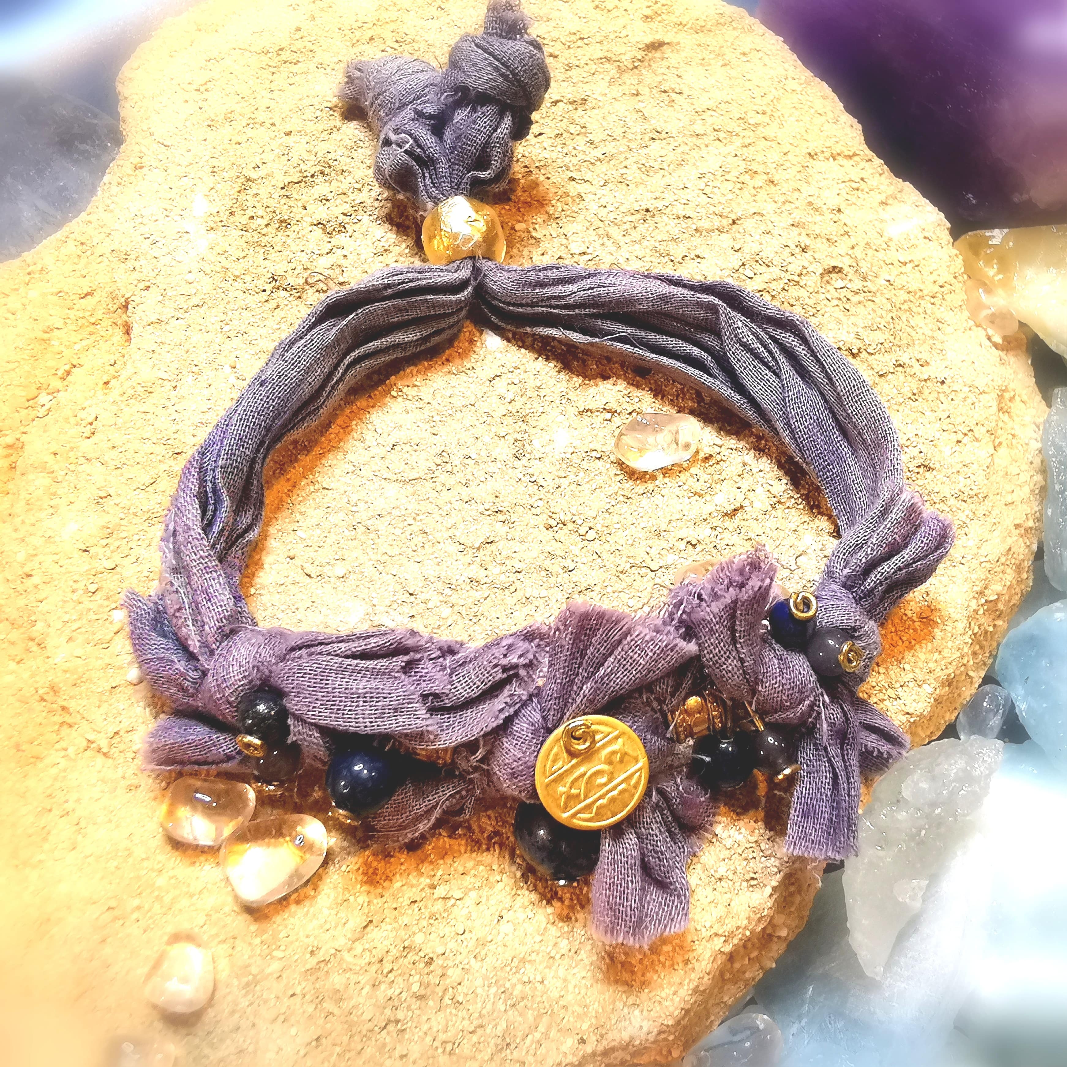 Lapislazuli Edelstein Chakra Karma Edelstein Armband blau - Sommernachtstraum