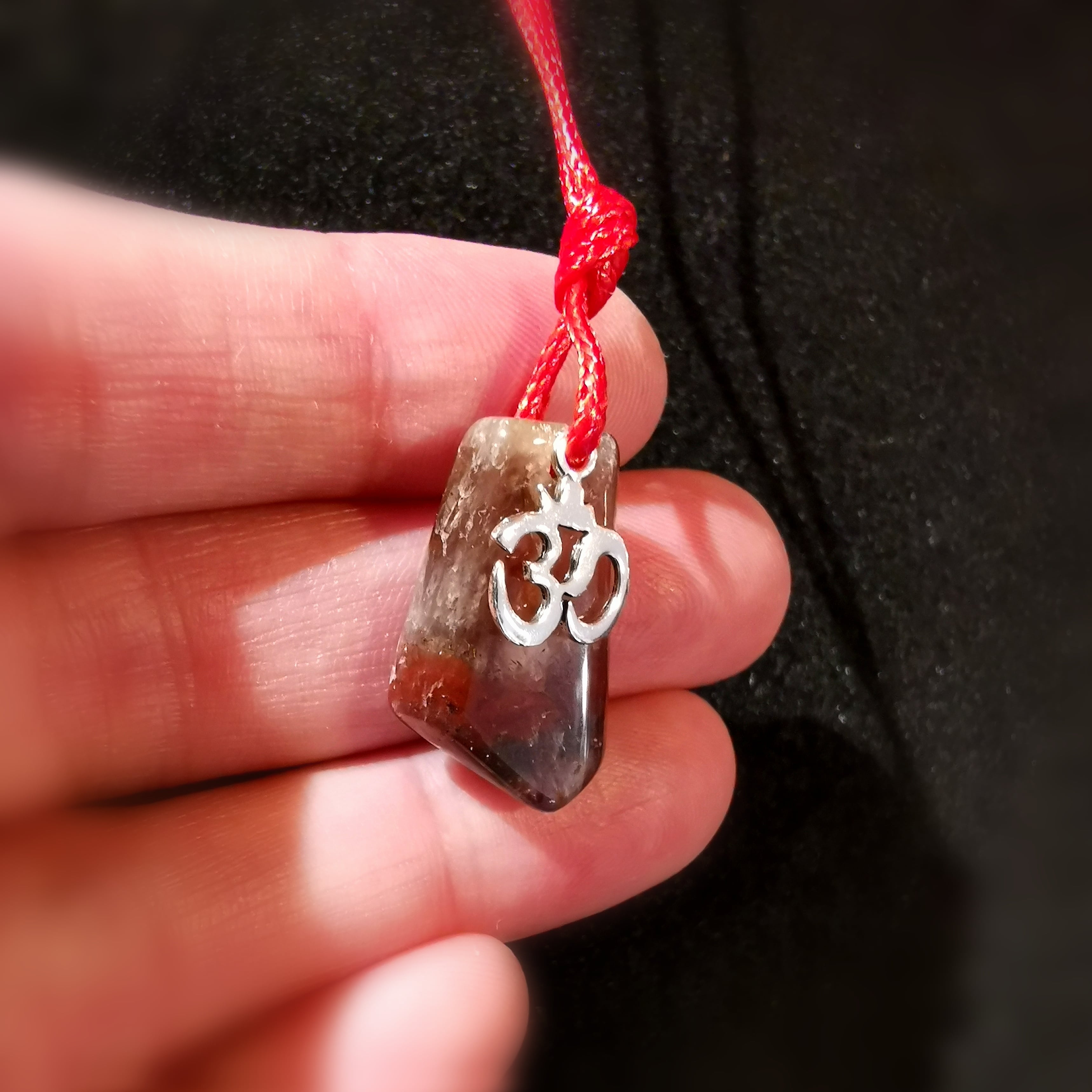 OM Symbol Super 7 Edelstein Heilstein Karma Kette geweiht - Vertrauen ins Leben