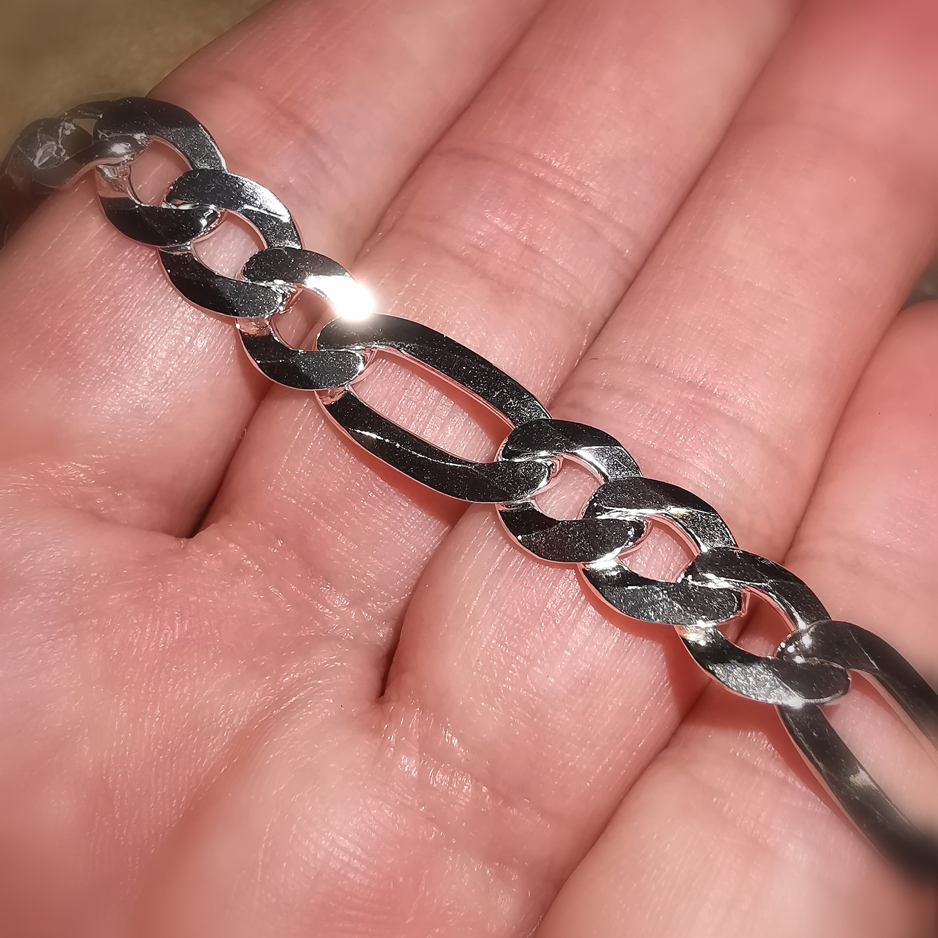 üppige edle Sterlingsilber Kette 50 cm