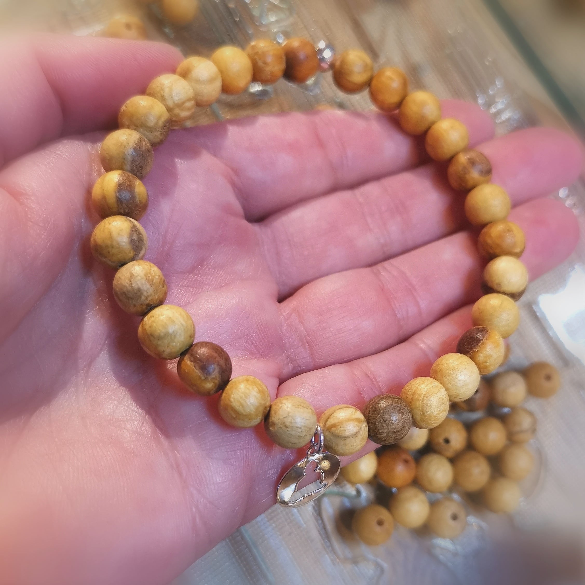 Palo Santo Buddha Karma Armband unisex, heiliges Holz, Schutz - Heilung - Inspiration