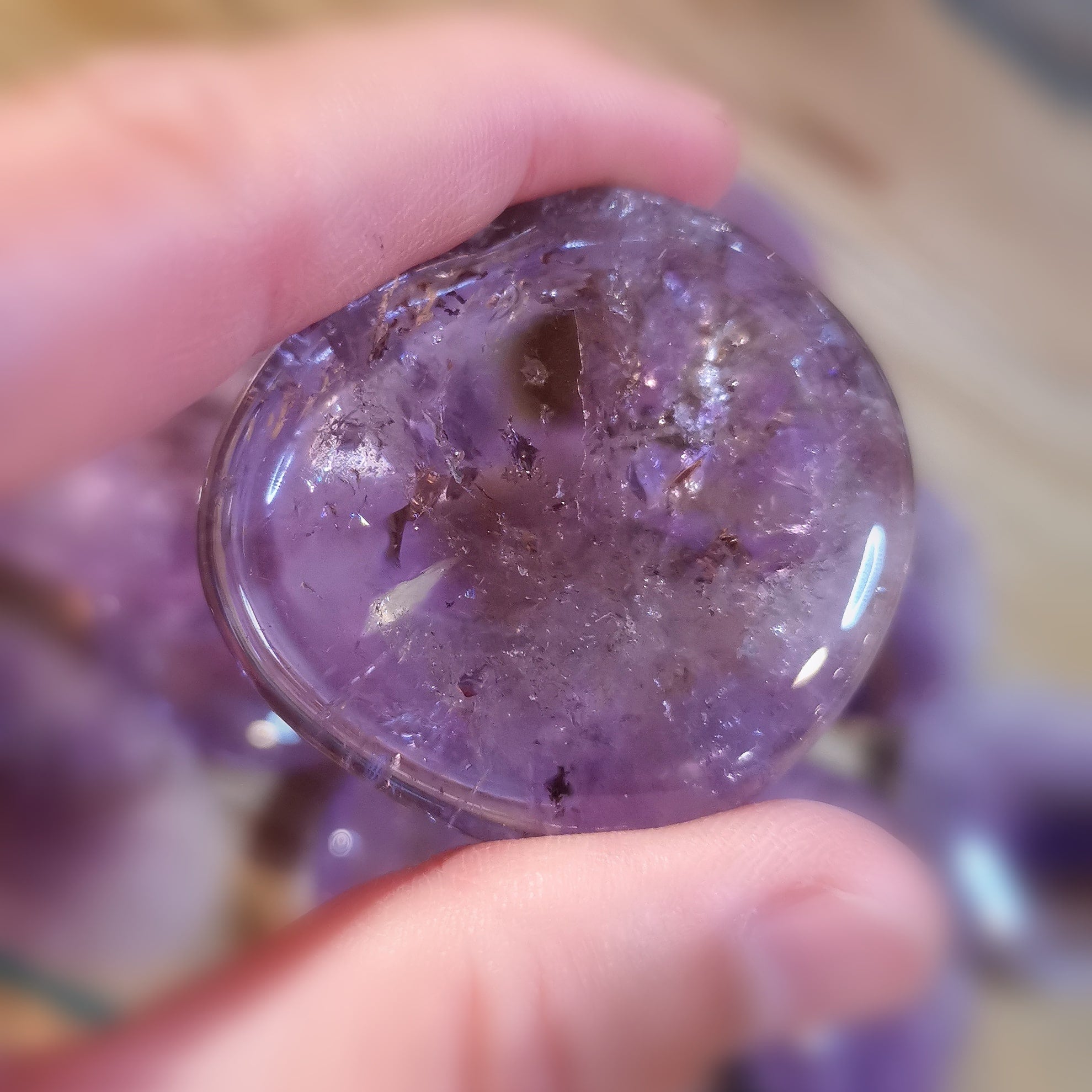 Ametrin Kristall Quarz Handschmeichler Edelstein Heilstein - Reiki, Yoga, Meditation - Erfüllung