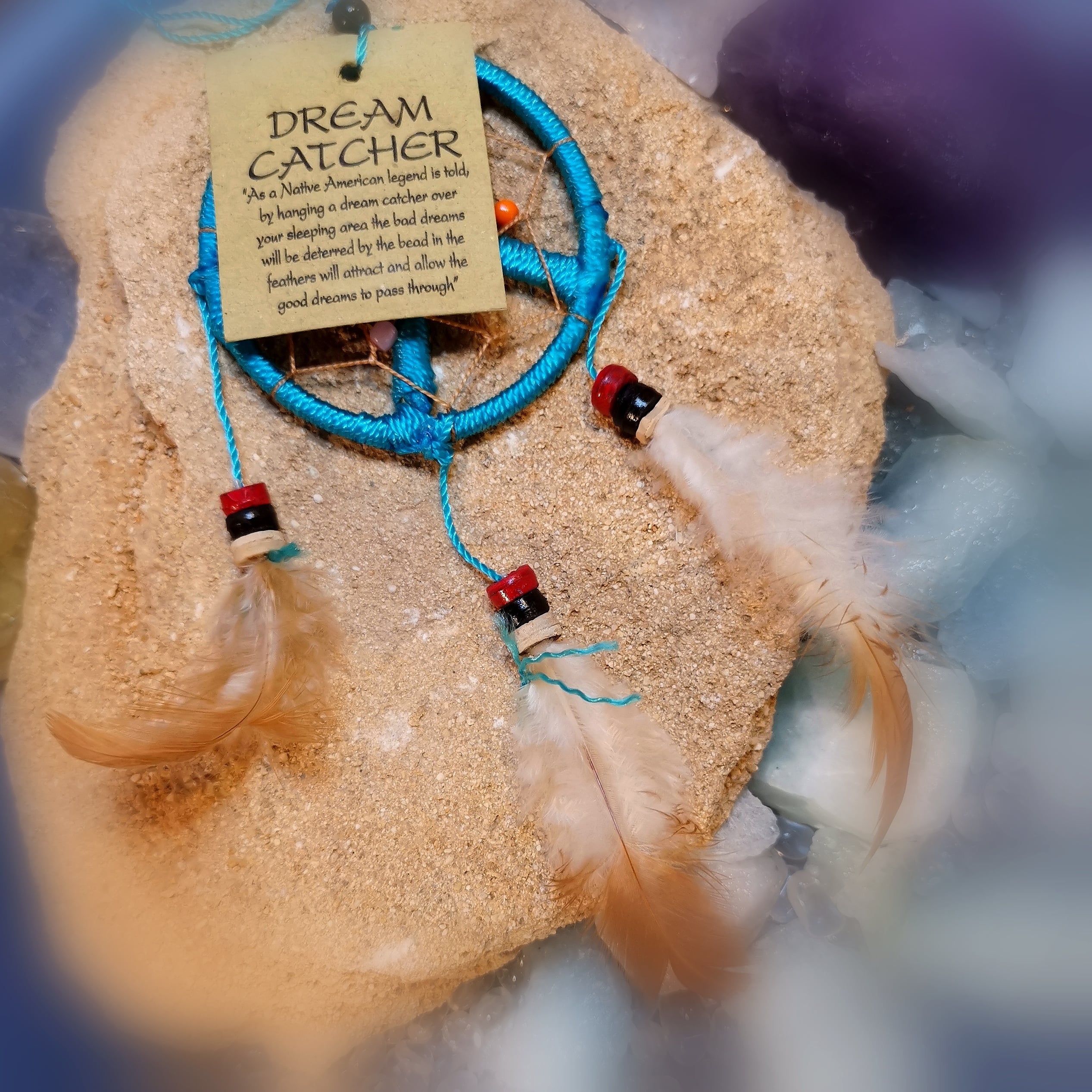 kleiner Traumfänger Türkis - Freiheit und Leichtigkeit