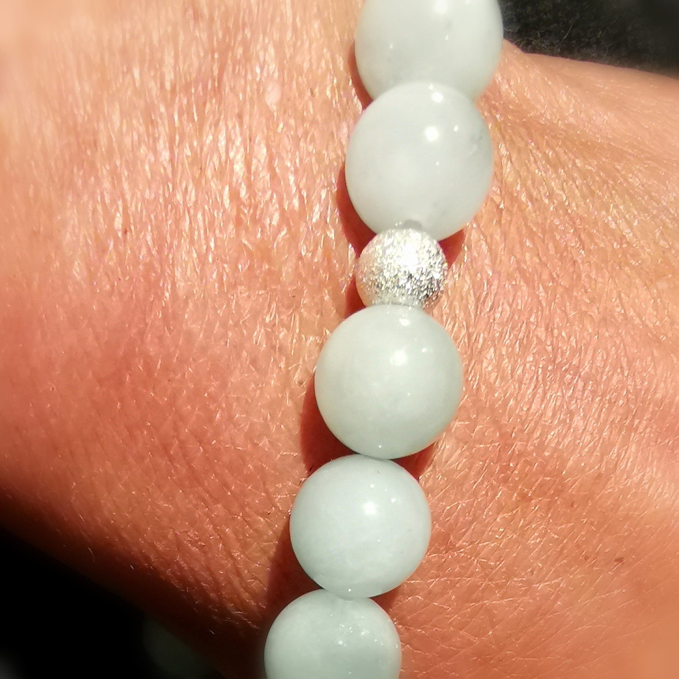 Aquamarin Beryll Edelstein Armband klassisch, 18,2 x 1 cm, hell blaue Heilsteine, Inspirationen