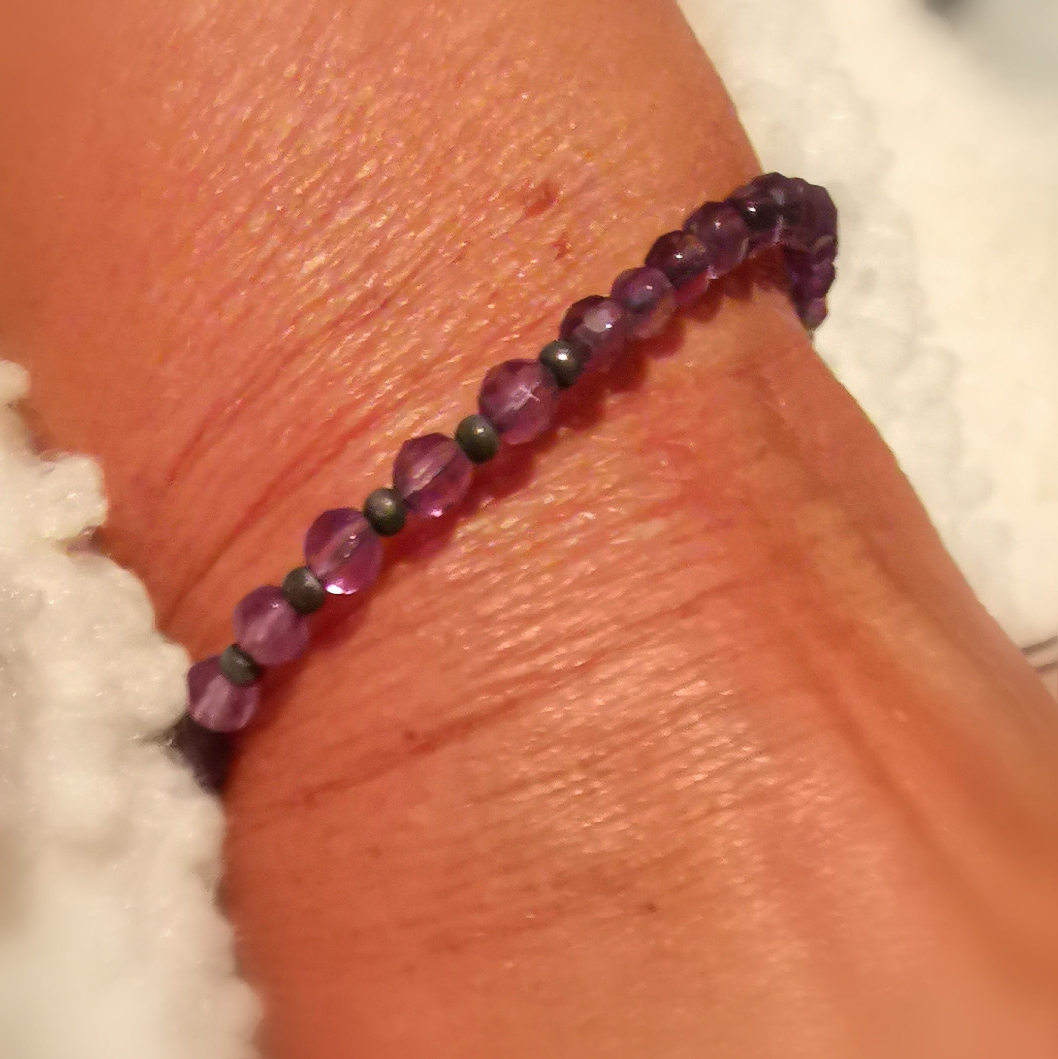 Amethyst Hippie Edelstein Karma Kette und Wickel Armband - Harmonie in Beziehungen