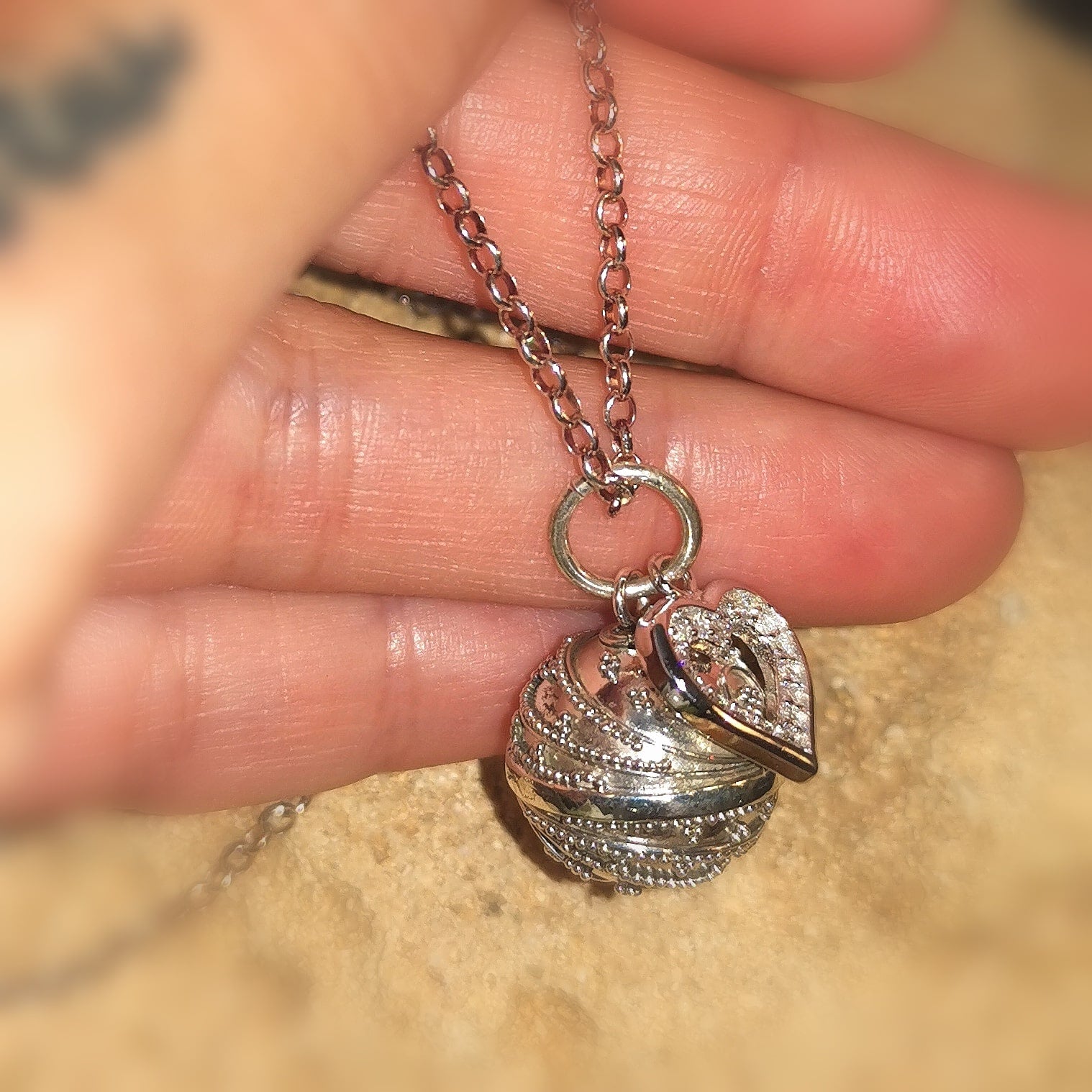 Engelsrufer Planeten Klangkugel Sterlingsilber Kette 60 cm, Karma Energie Schmuck Set, geliebt und behütet