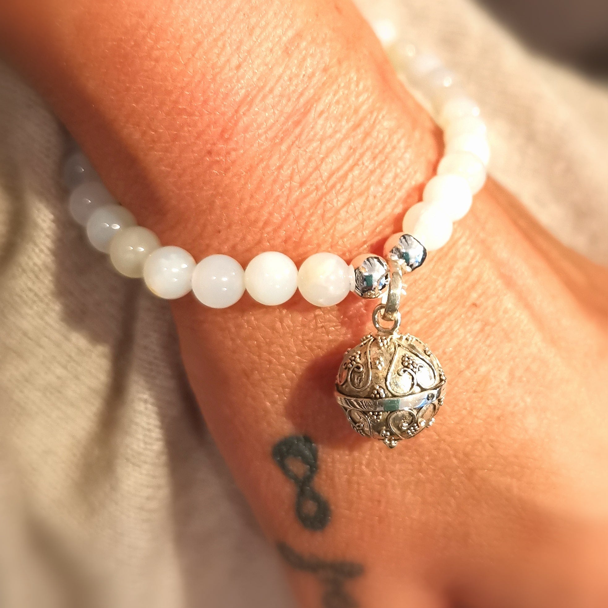 Engelsrufer Anden Opal Karma Edelstein Armband, Chrysopal Heilstein: Auraschutz und Fröhlichkeit