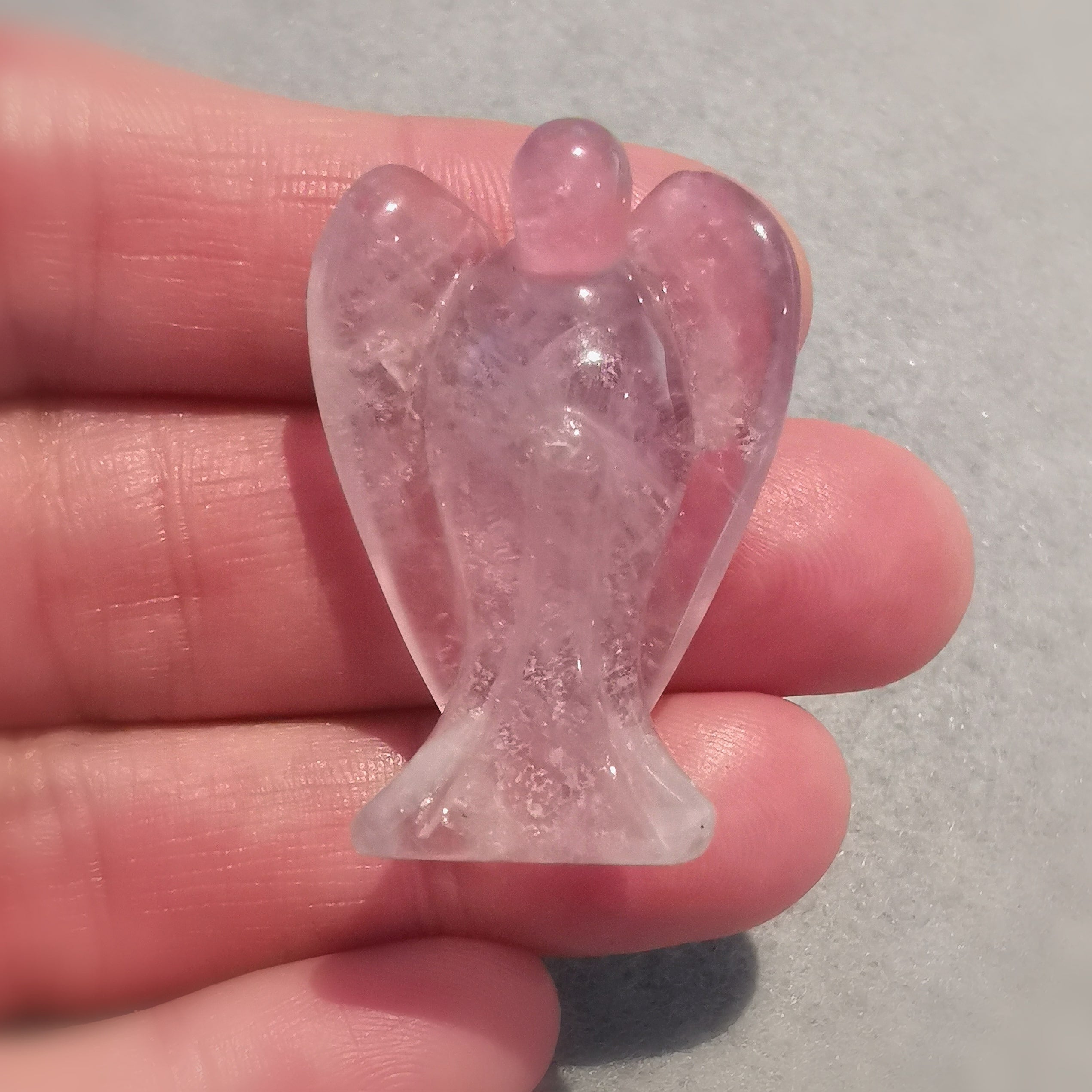 Amethyst Handschmeichler Schutzengel Edelstein, Reiki und Meditation, Talisman Heilstein, Harmonie
