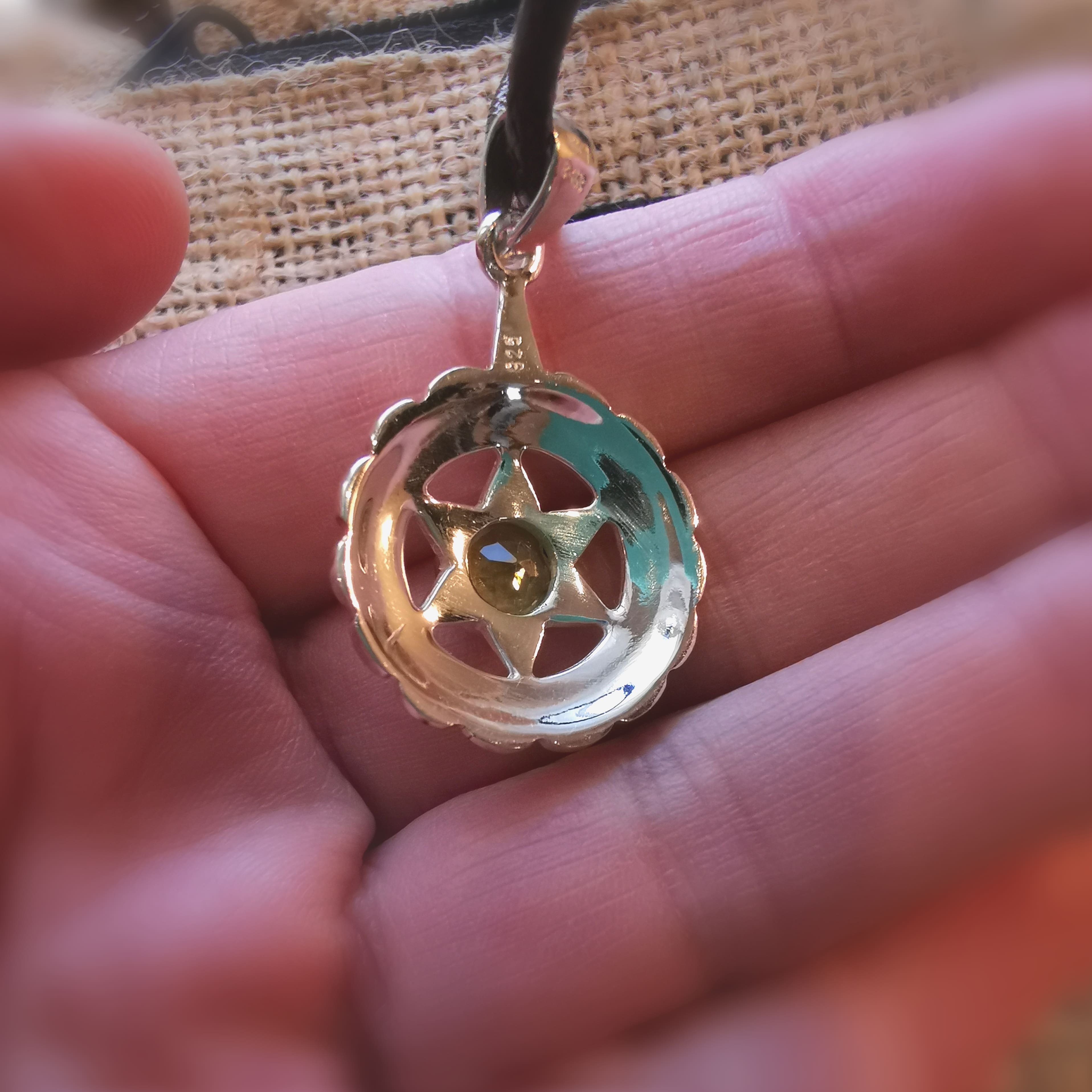 Herzchakra Anahata Olivin Edelstein Karma Kette Heilstein Schmuck Set edler Hippie Stil - Liebe, Harmonie