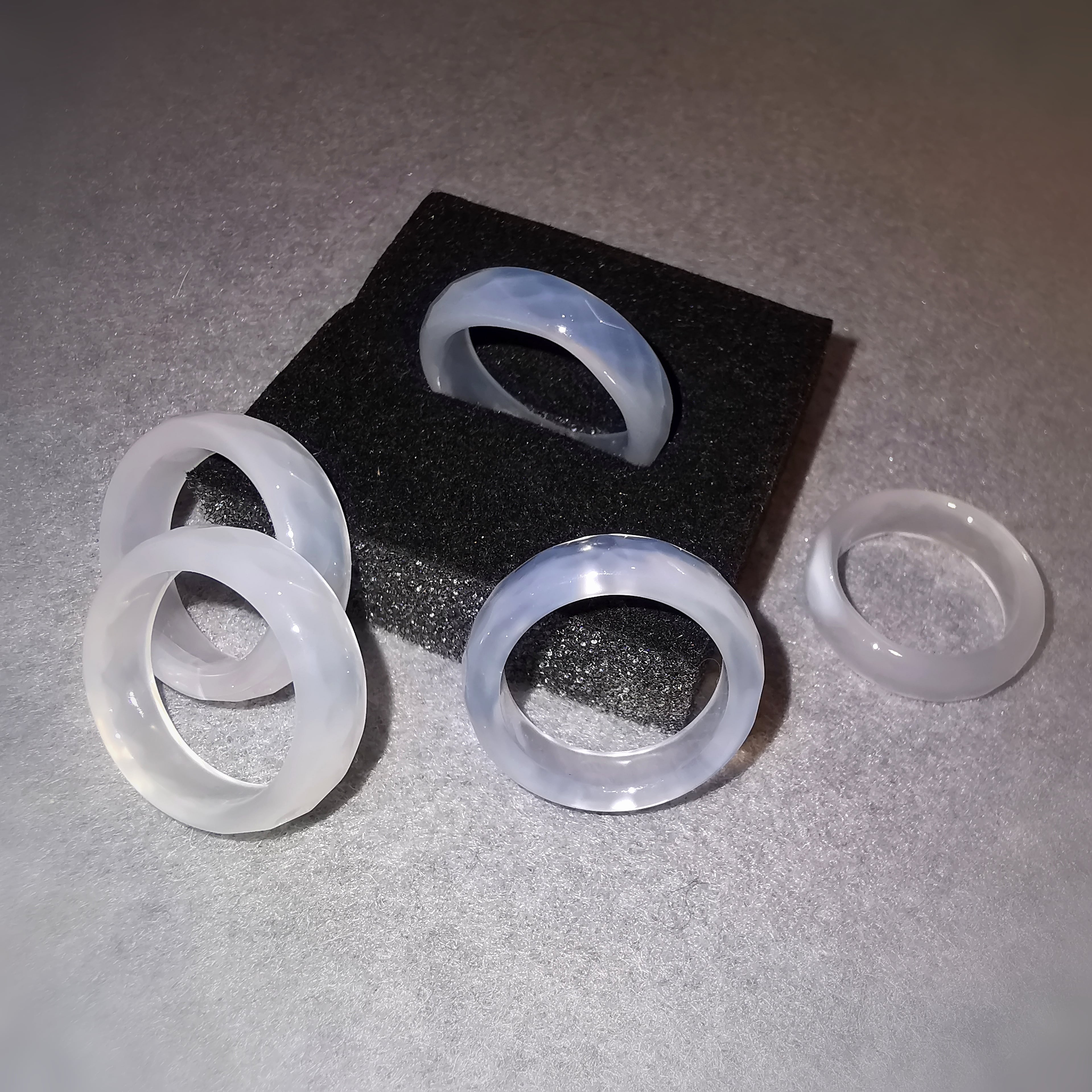 🤍 Peace Agate Gemstone Ring – Love, Peace & Lightness