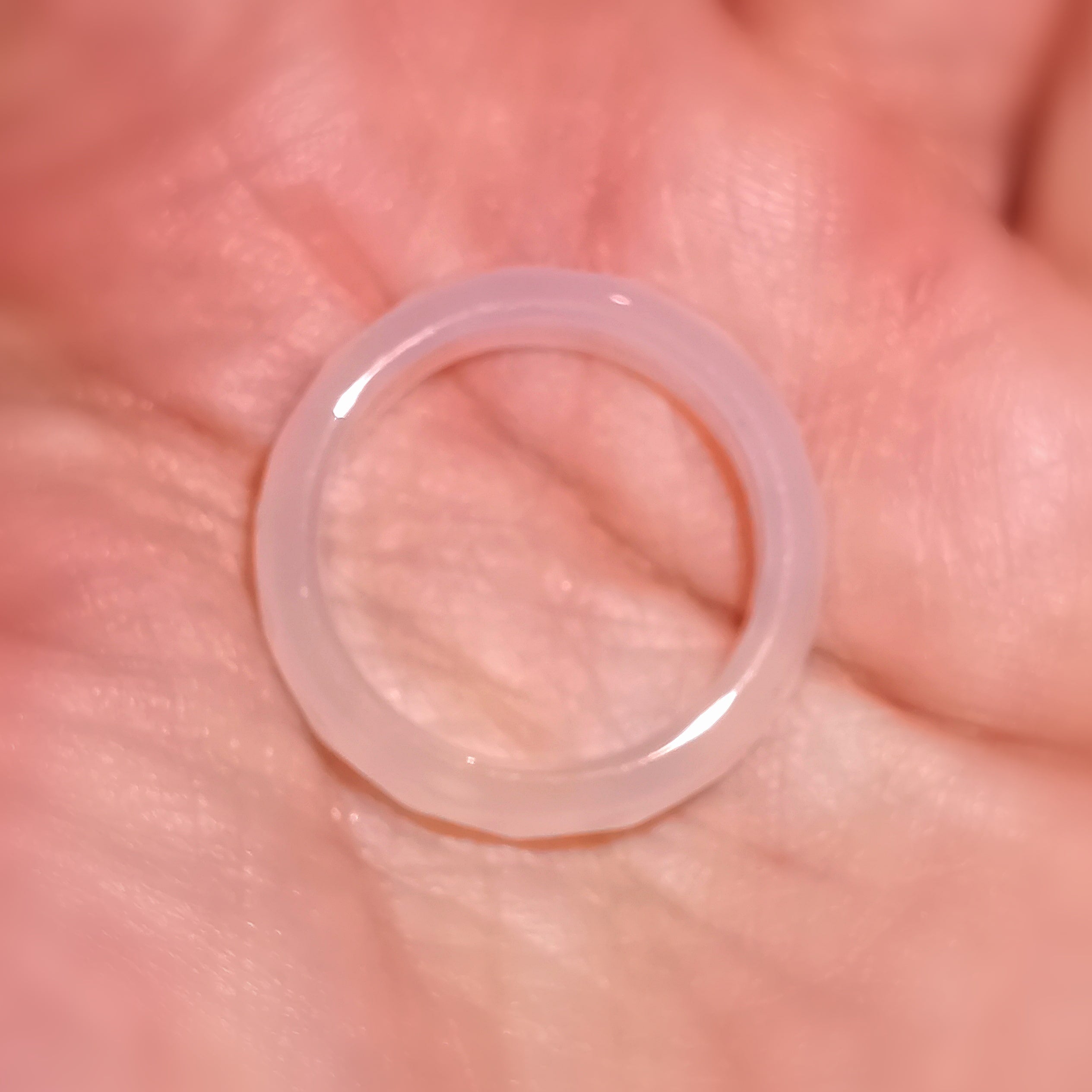 Liebe und Frieden: Friedensachat weisser Achat Edelstein Heilstein Karma Ring