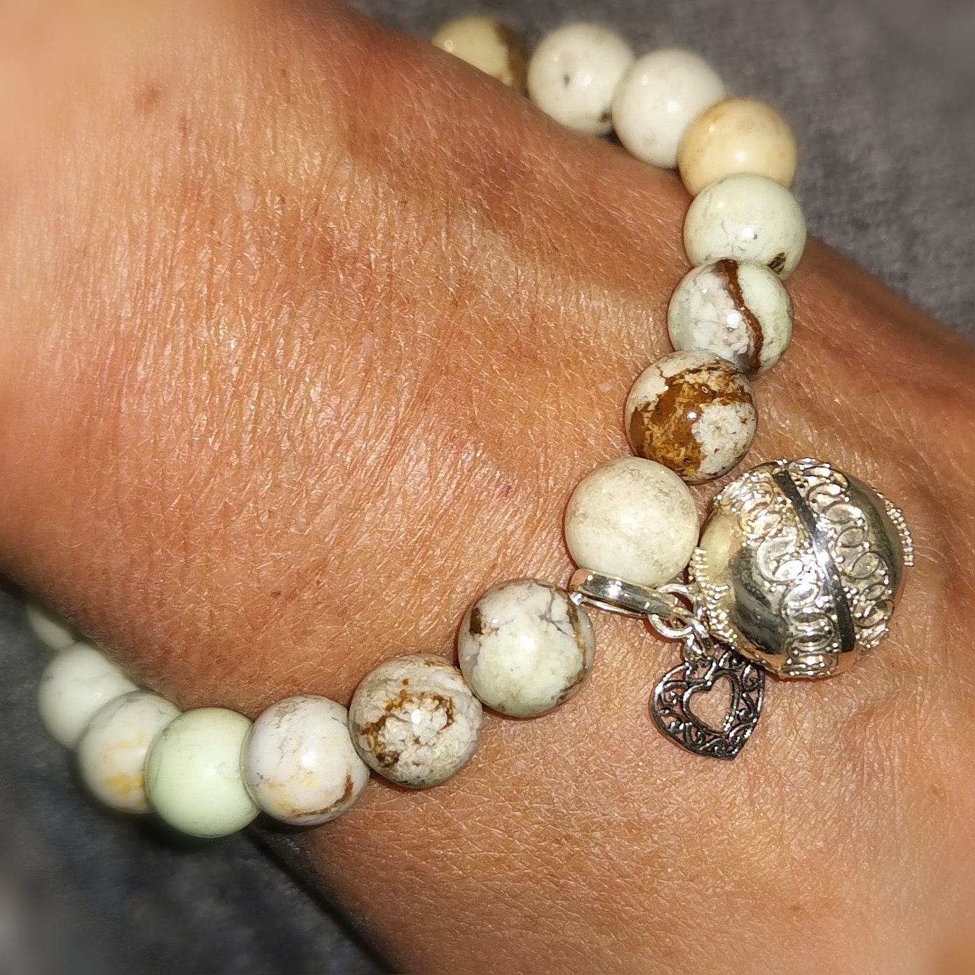 Engelsrufer Herz Magnesit Edelstein Heilstein Karma Armband sweet dreams, geweiht - Erlösung