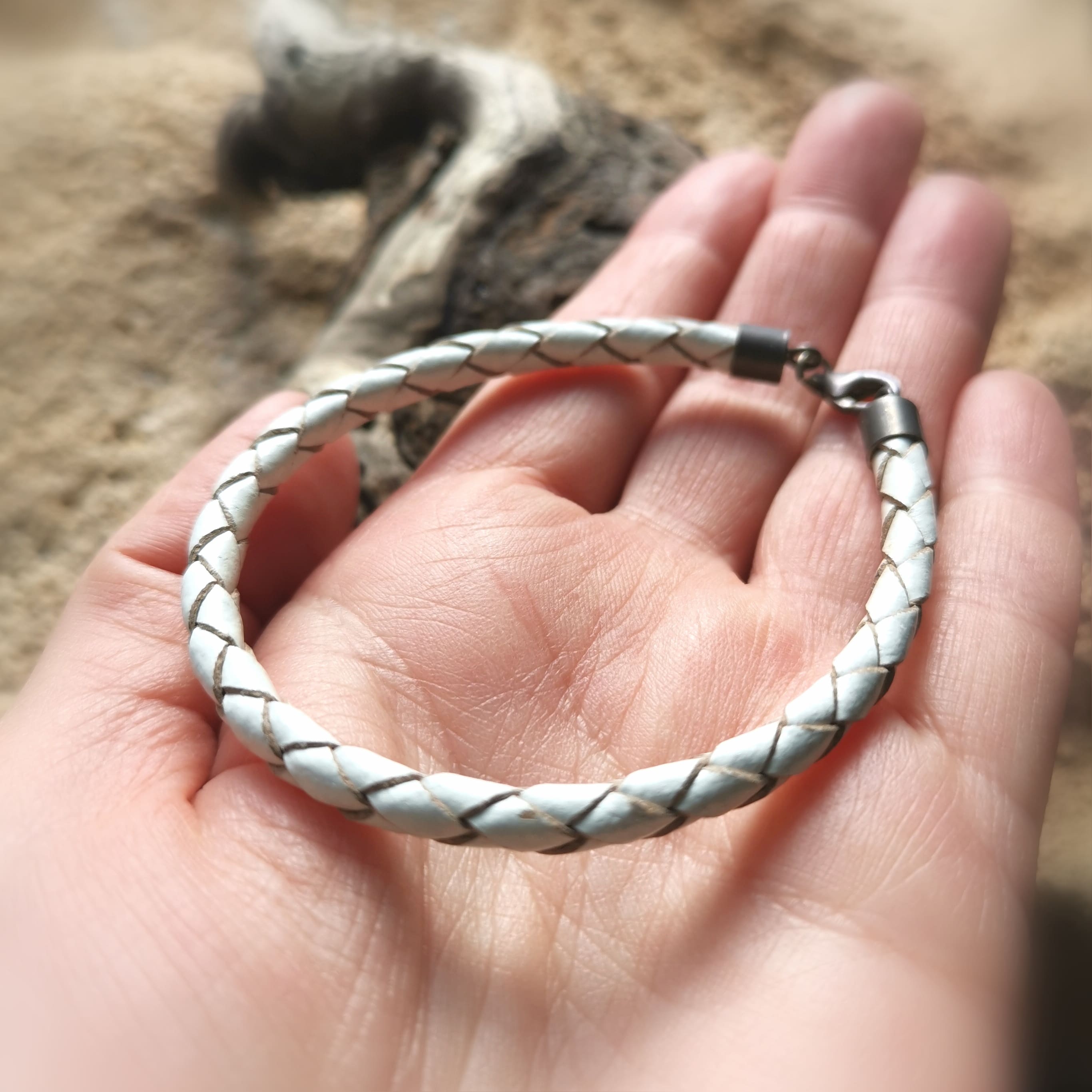 Armband 3er Set, Pyrit Heilstein, Leder und Edelstahl Glücksarmband, Hippie Schmuck - neuer Energiefluss