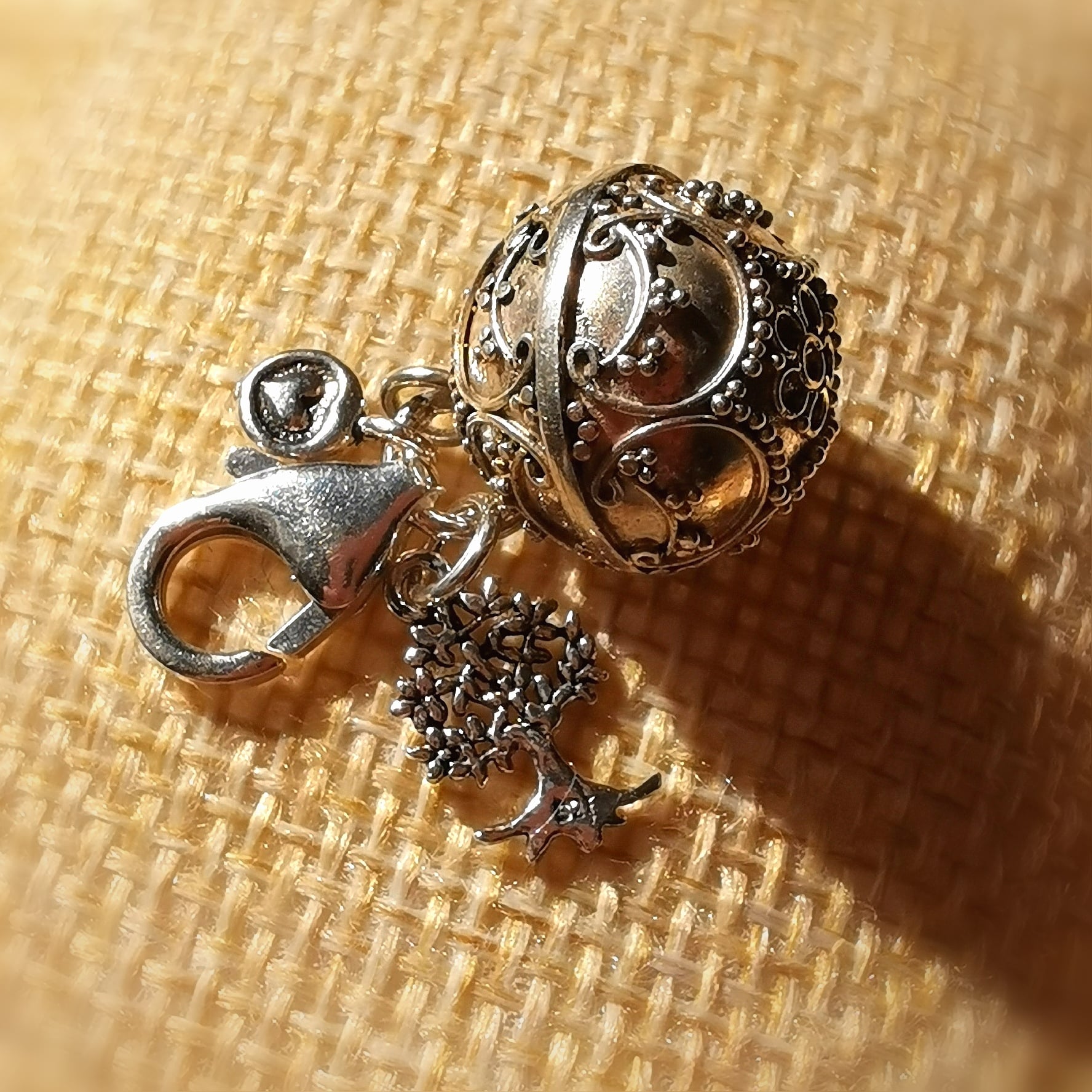 Engelsrufer Lebensbaum Herz Charm Karabiner Sterlingsilber - Kraft der Liebe