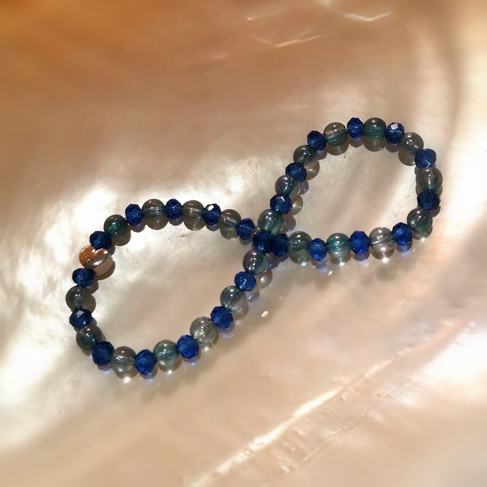 Aqua Aura Edelstein Kristall Karma Herz Armband, Heilsteine zur Aura Stärkung #mitHerz