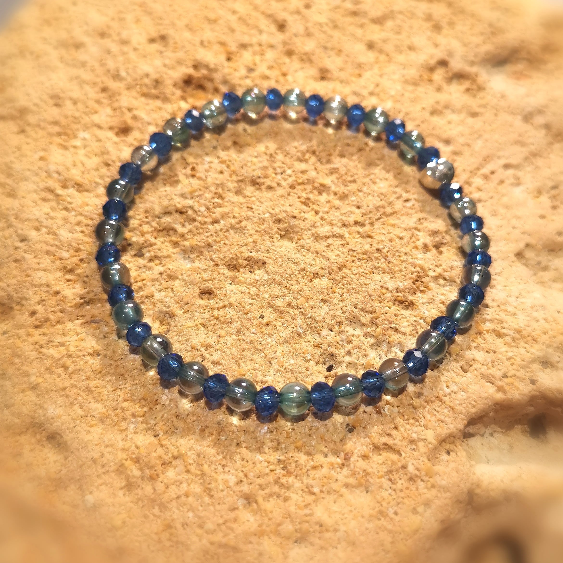 Aqua Aura Edelstein Kristall Karma Herz Armband, Heilsteine zur Aura Stärkung #mitHerz