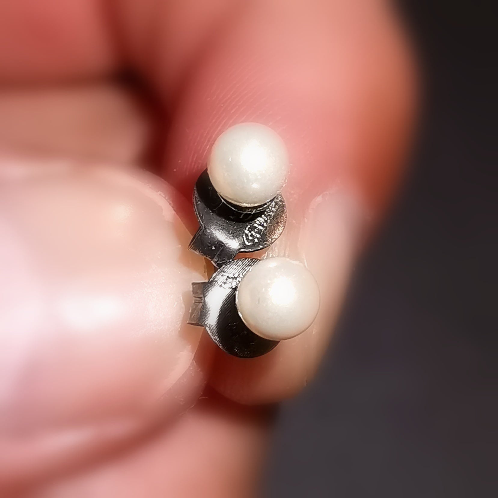 zarte Perlen Ohrstecker Ohrringe naturweiss Sterlingsilber 4 mm - Schönheit des Lebens, 925er Sterlingsilber